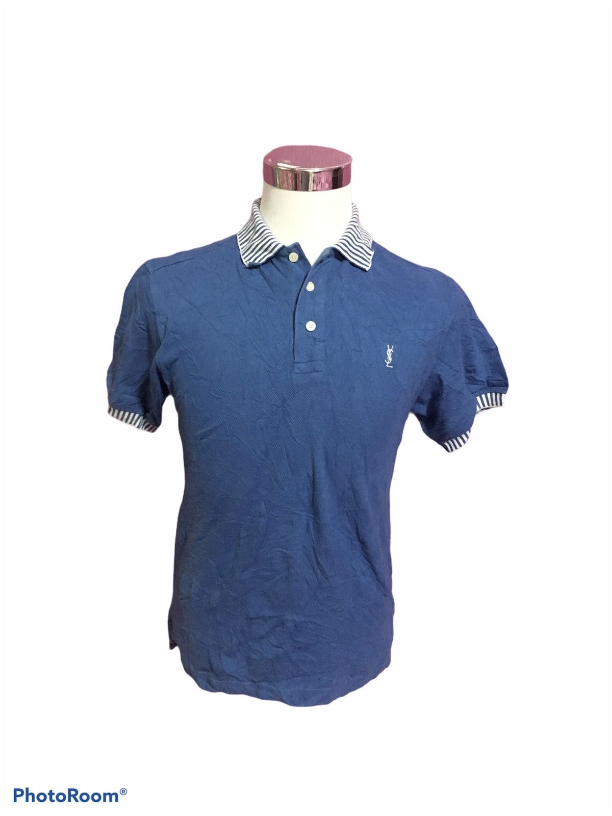 Yves Saint Laurent YVES SAINT LAURENT BLUE SIZE S POLOS SHIRT Size US S / EU 44-46 / 1 - 1 Thumbnail