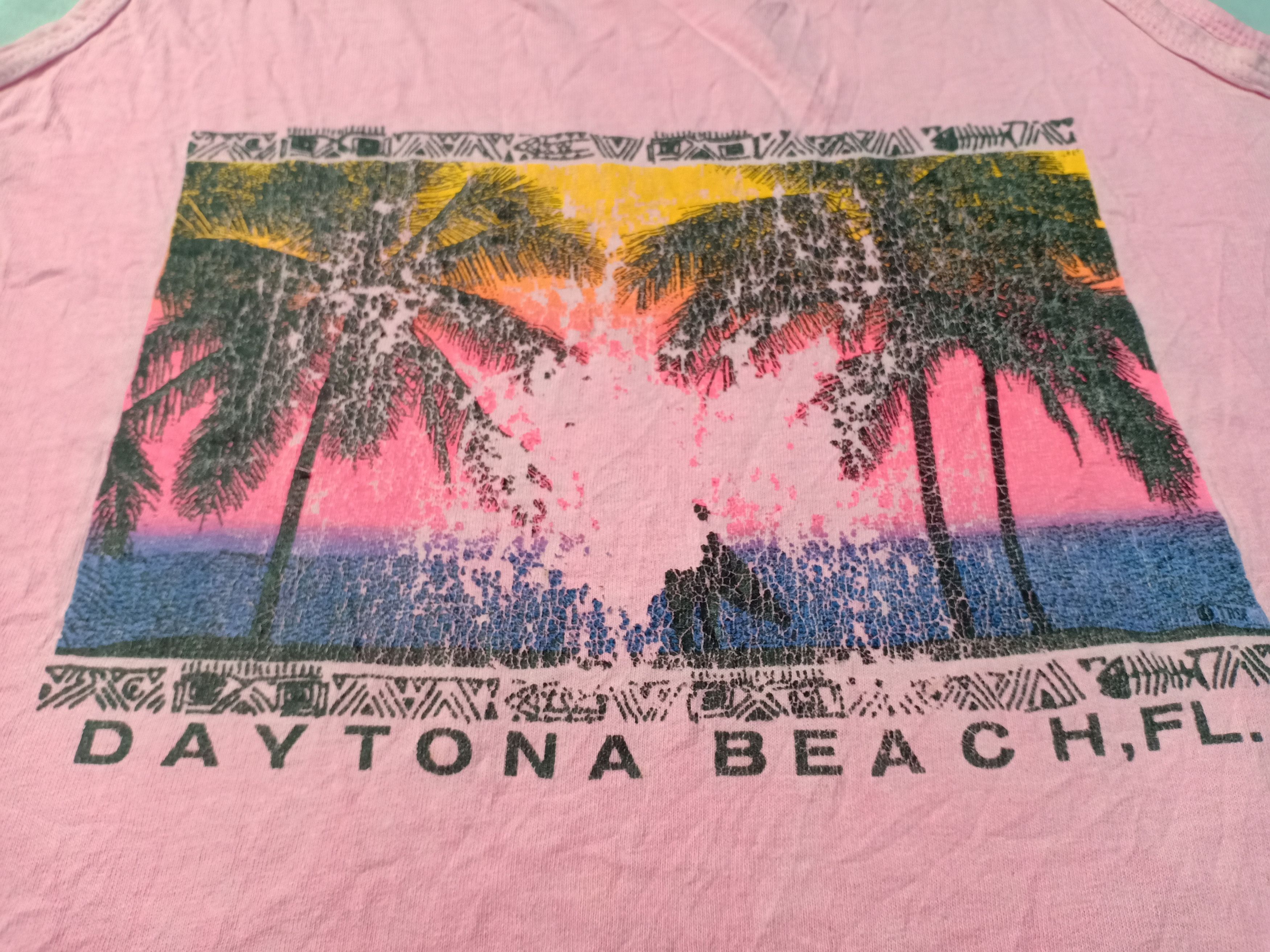 Anvil Vintage Daytona Beach Florida Sleeveless Shirt USA Size US L / EU 52-54 / 3 - 3 Thumbnail