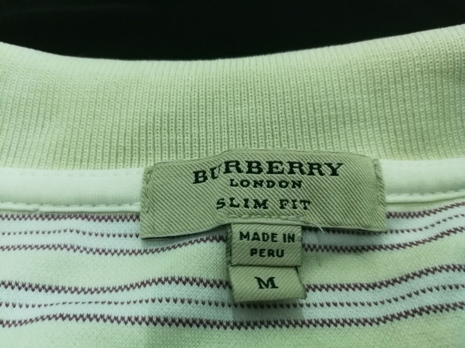 Burberry Authentic Burberry Polo Shirt Striped Slim Fit Classic Tee Size US M / EU 48-50 / 2 - 3 Thumbnail