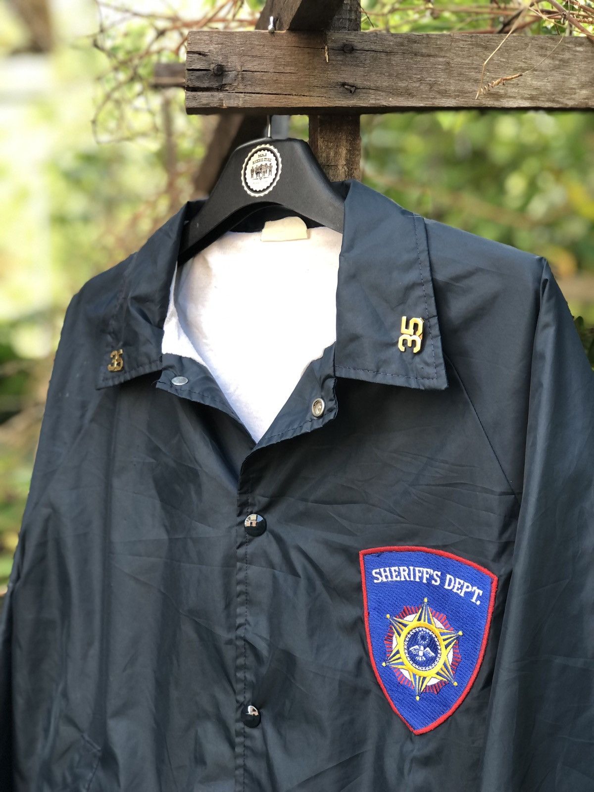 Vintage Vintage 80's Sheriff Snap Front Nylon Coach Jacket Size US XL / EU 56 / 4 - 2 Thumbnail