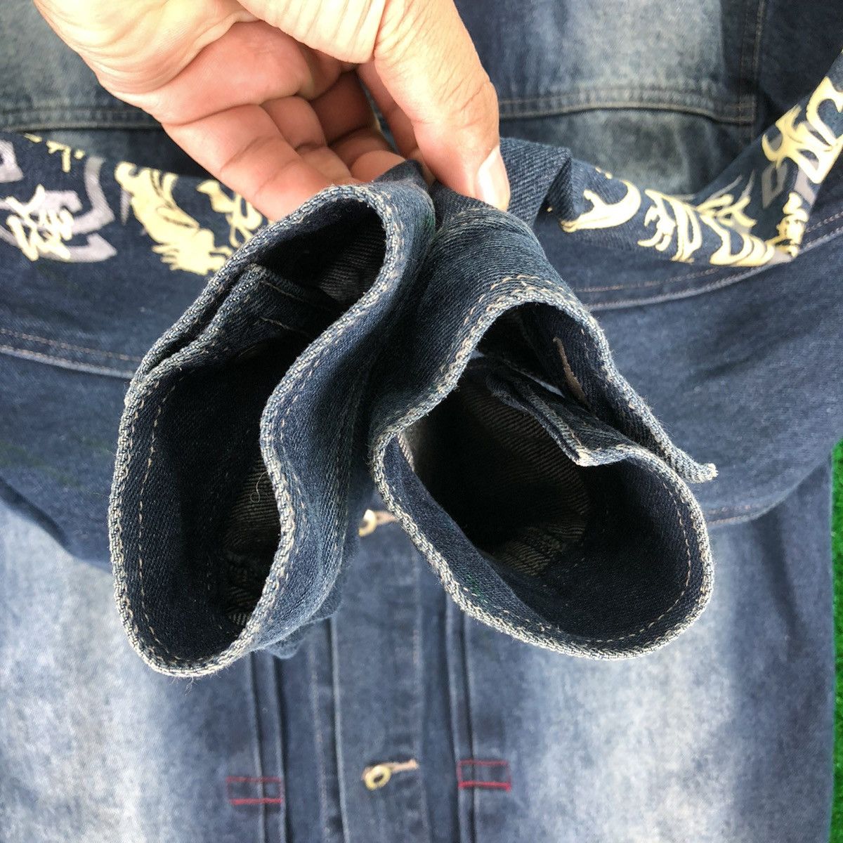 Japanese Brand Vintage Denim Jacket Single Pocket by M.Cross.M Ruffians Size US XL / EU 56 / 4 - 10 Thumbnail