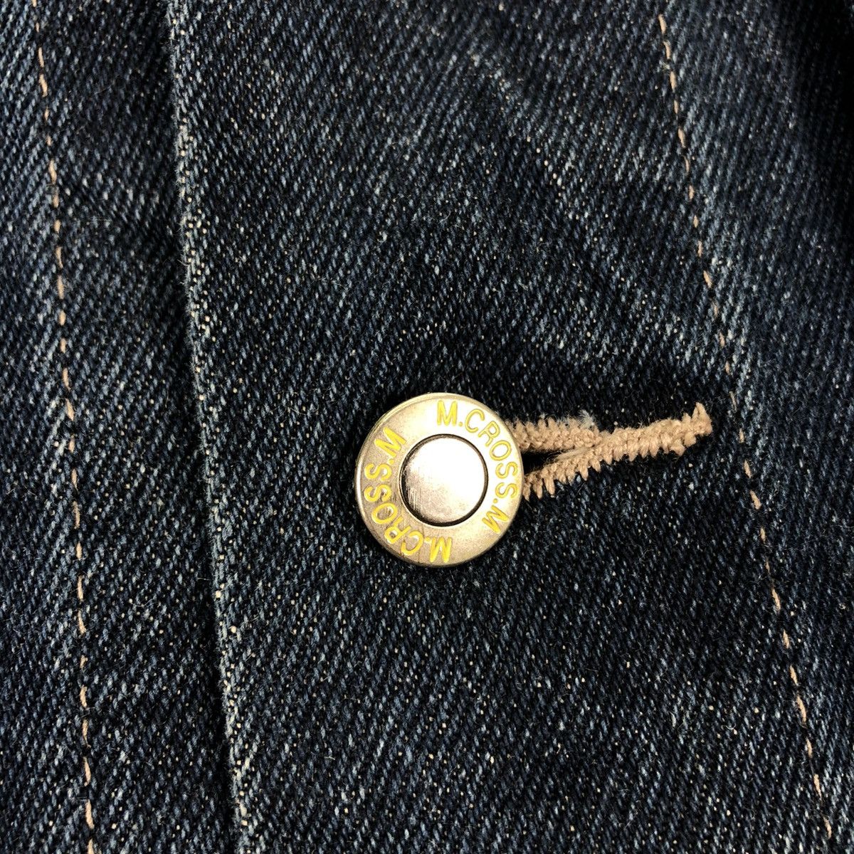 Japanese Brand Vintage Denim Jacket Single Pocket by M.Cross.M Ruffians Size US XL / EU 56 / 4 - 13 Thumbnail