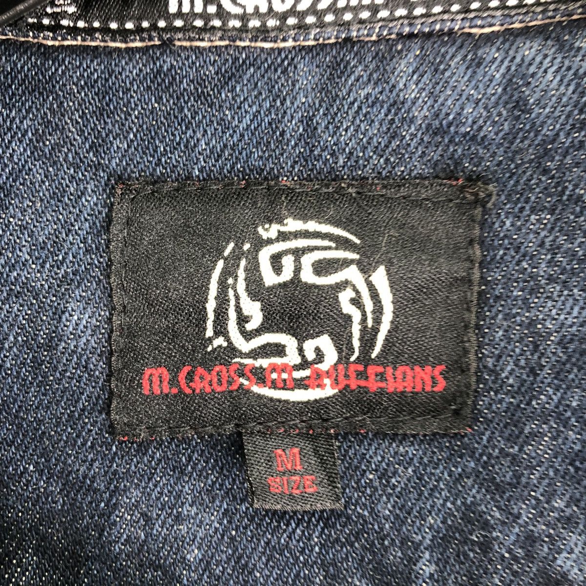 Japanese Brand Vintage Denim Jacket Single Pocket by M.Cross.M Ruffians Size US XL / EU 56 / 4 - 16 Thumbnail
