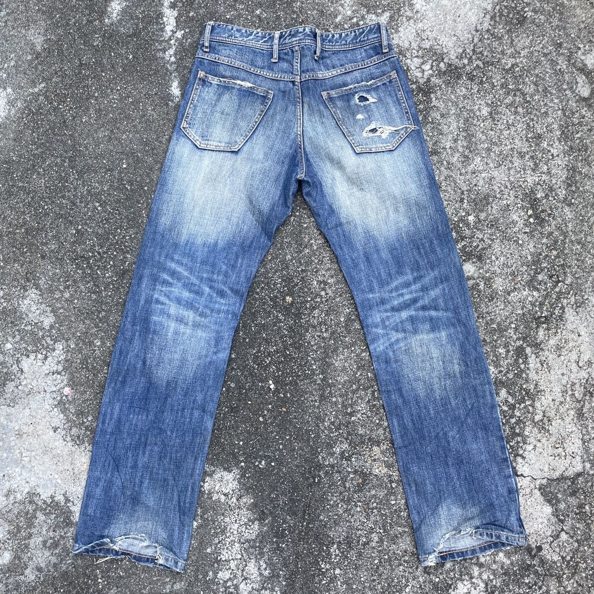 Japanese Brand Vintage Unbranded Patchwork Distressed Denim Jeans Size US 31 - 7 Thumbnail
