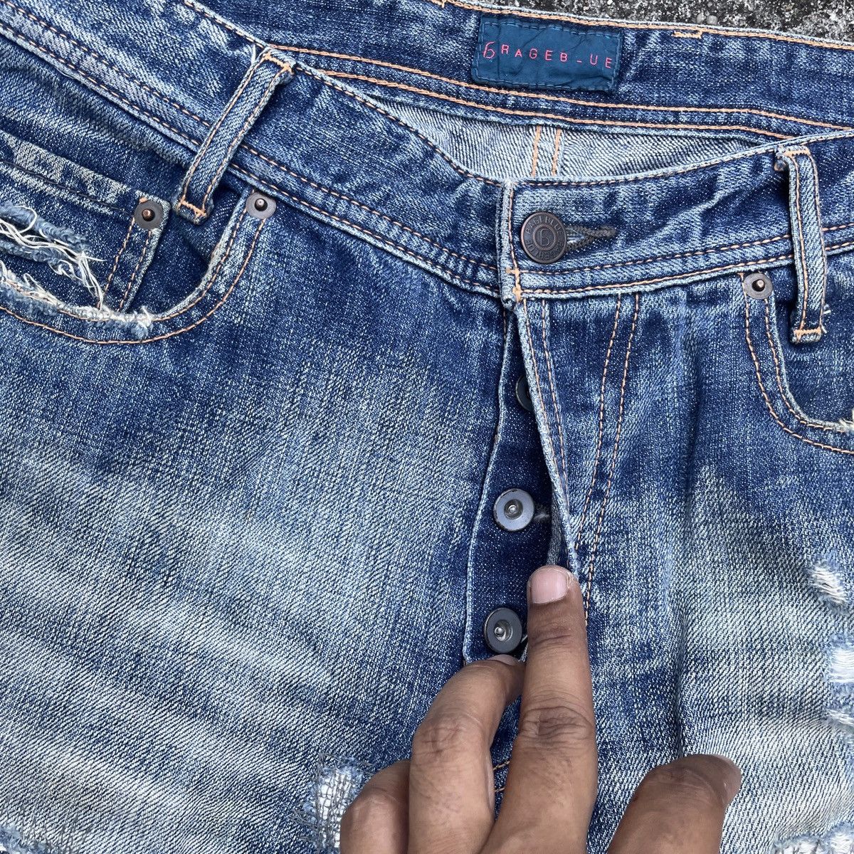 Japanese Brand Vintage Unbranded Patchwork Distressed Denim Jeans Size US 31 - 6 Thumbnail