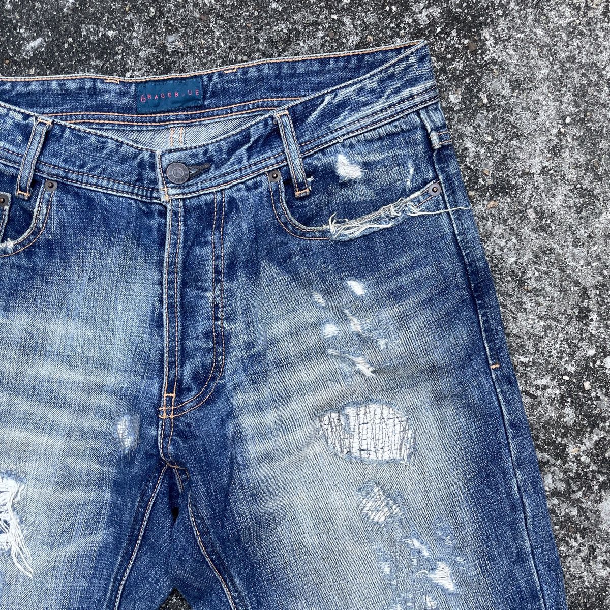 Japanese Brand Vintage Unbranded Patchwork Distressed Denim Jeans Size US 31 - 2 Thumbnail