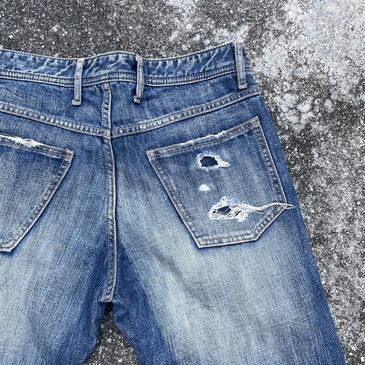 Japanese Brand Vintage Unbranded Patchwork Distressed Denim Jeans Size US 31 - 8 Thumbnail