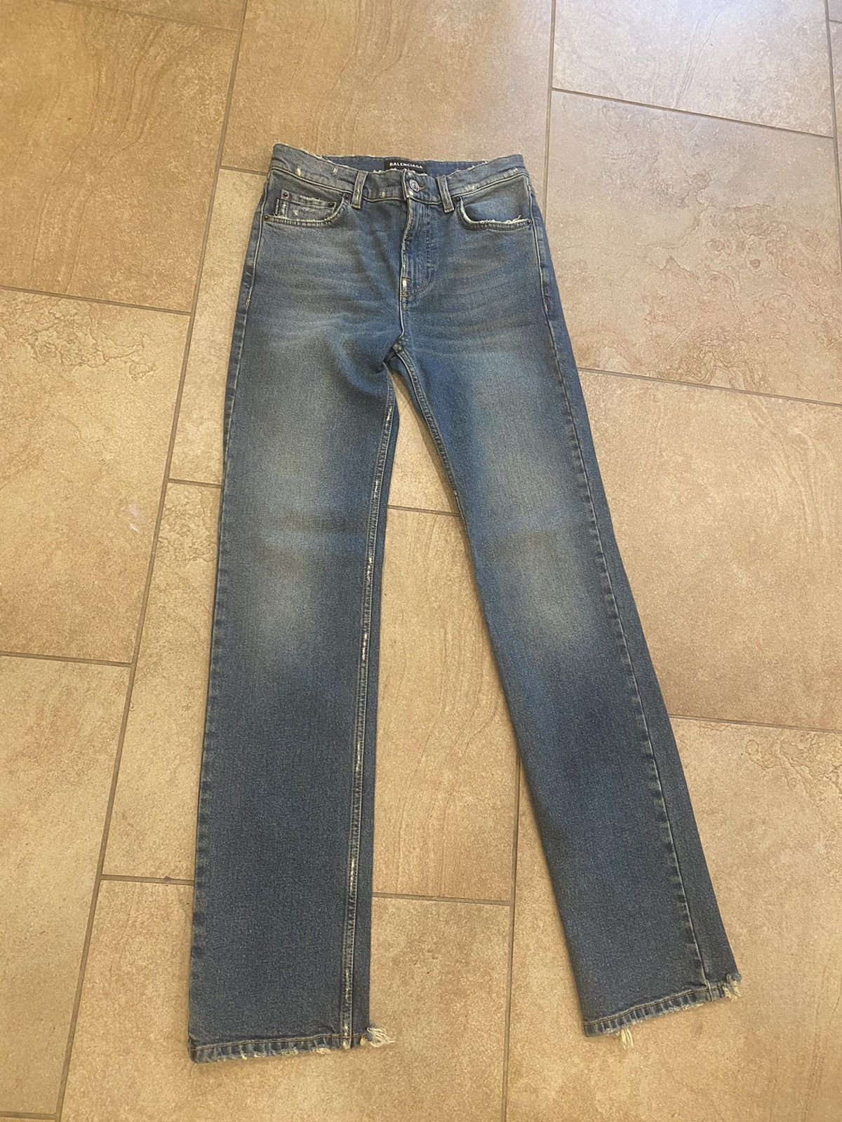 Balenciaga Balenciaga Washed Distressed Denim Jeans Size US 29 - 2 Thumbnail