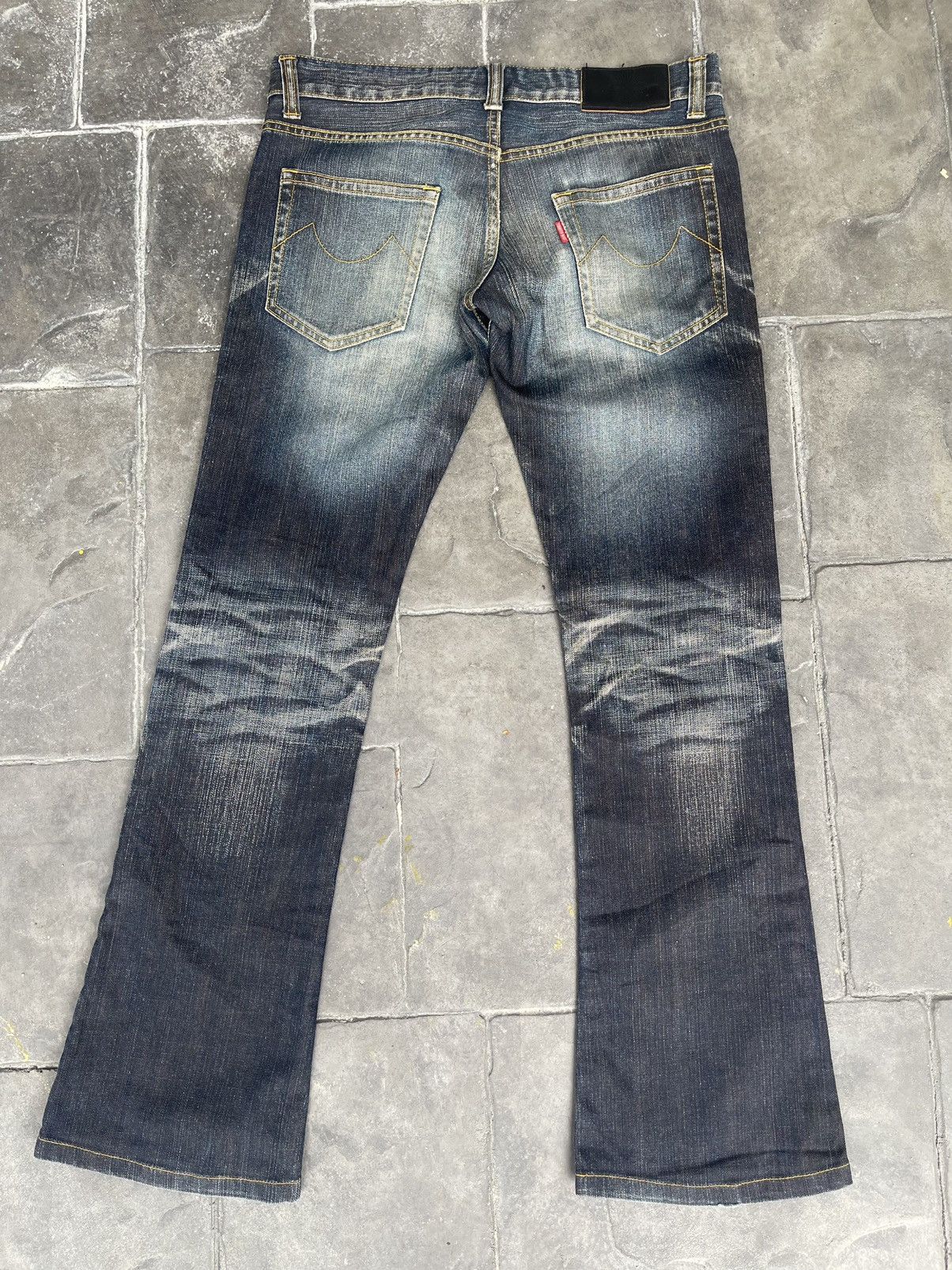 image of Japan Made Zero By Tornado Mart Distressed Flare Denim, Men's (Size 31)