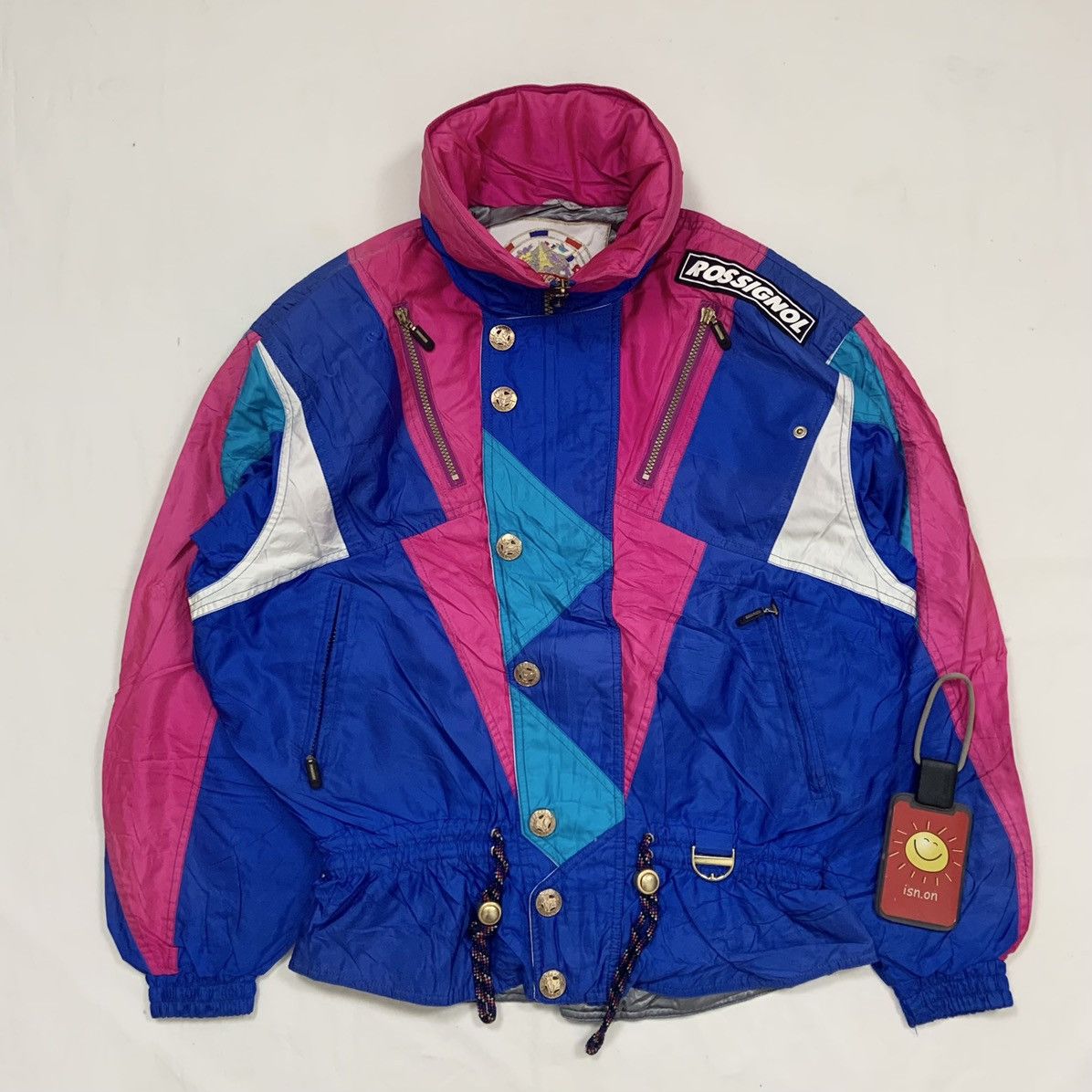 image of Vintsge Rossignol Colorblock Ski Jacket in Blue, Men's (Size Medium)