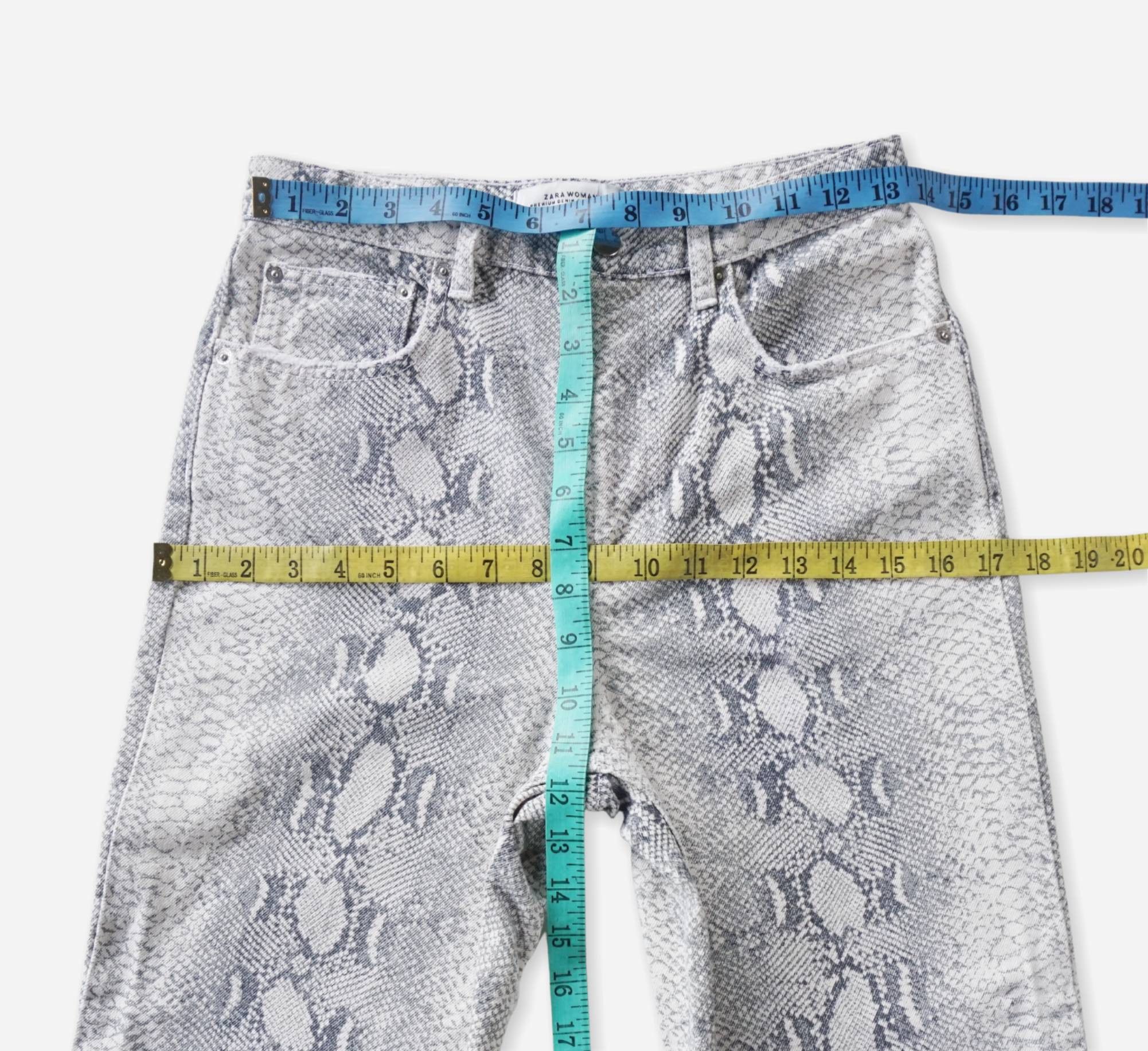 Zara ZARA Woman Faux Snake Skin Denim Size 26" / US 2 / IT 38 - 5 Thumbnail
