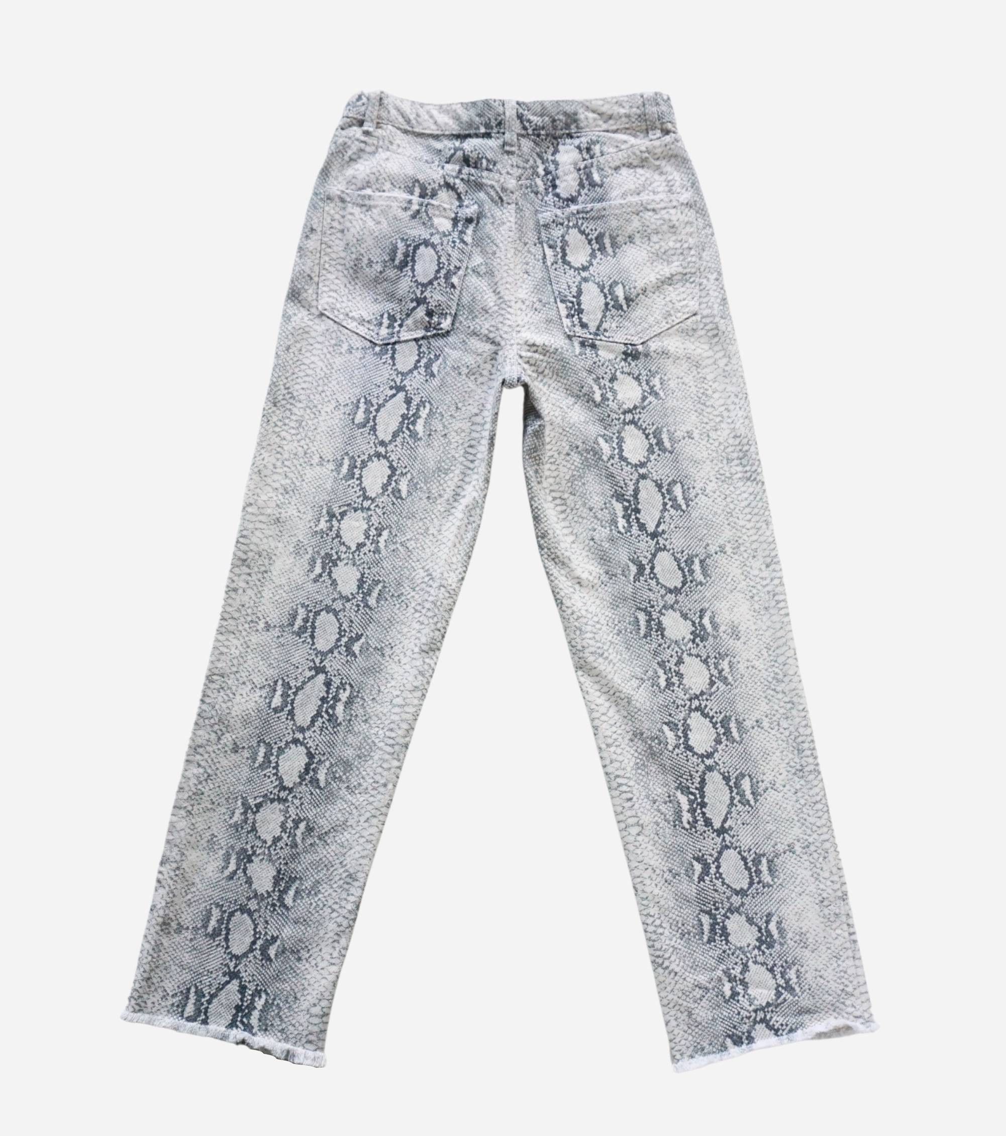 Zara ZARA Woman Faux Snake Skin Denim Size 26" / US 2 / IT 38 - 3 Thumbnail