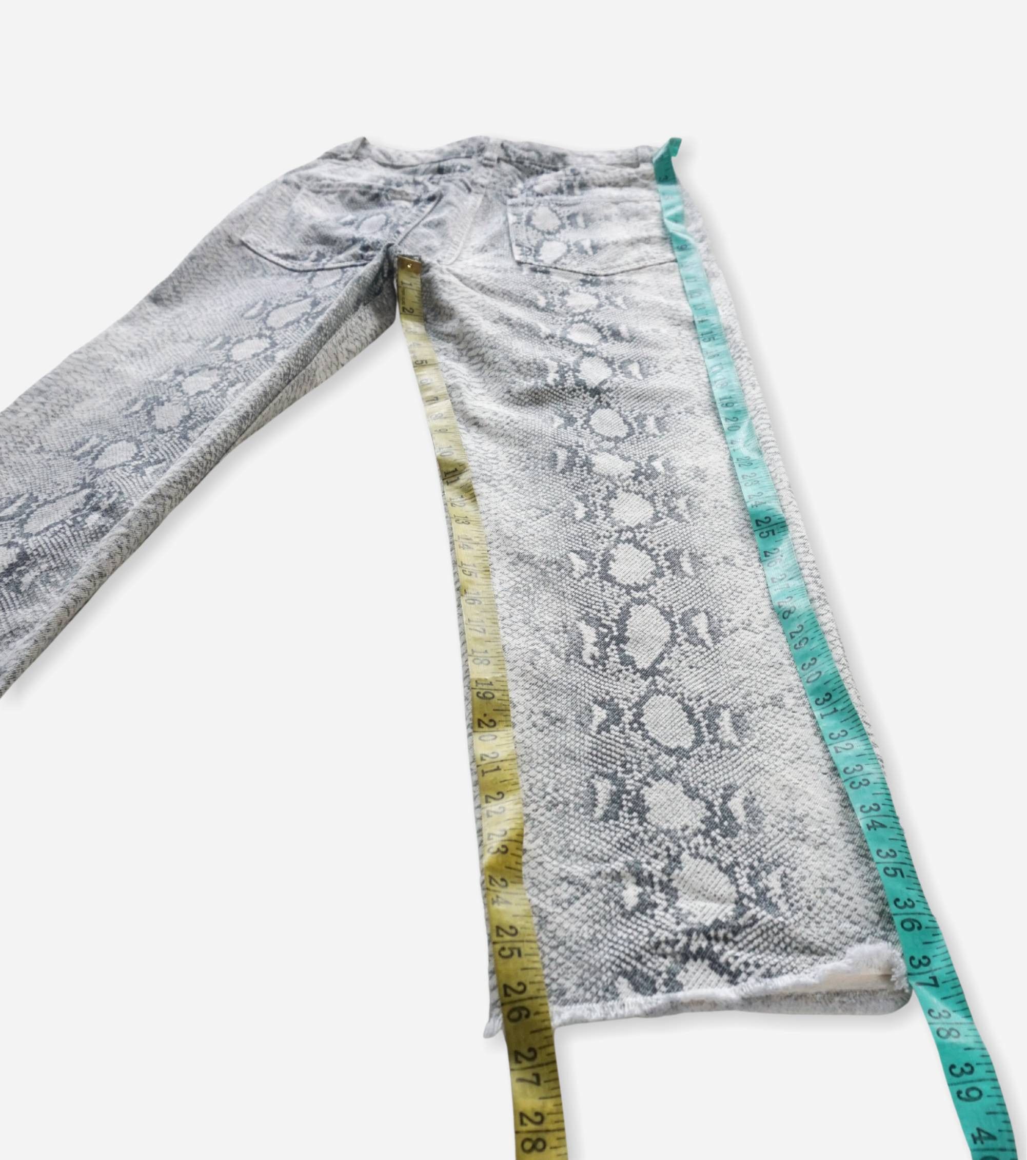 Zara ZARA Woman Faux Snake Skin Denim Size 26" / US 2 / IT 38 - 8 Thumbnail