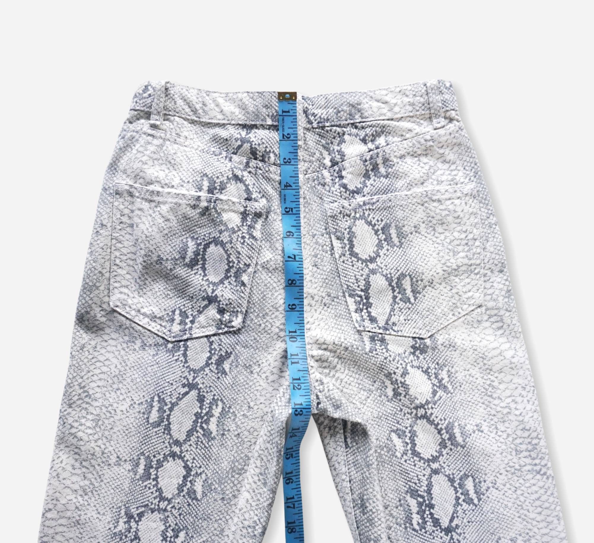 Zara ZARA Woman Faux Snake Skin Denim Size 26" / US 2 / IT 38 - 6 Thumbnail