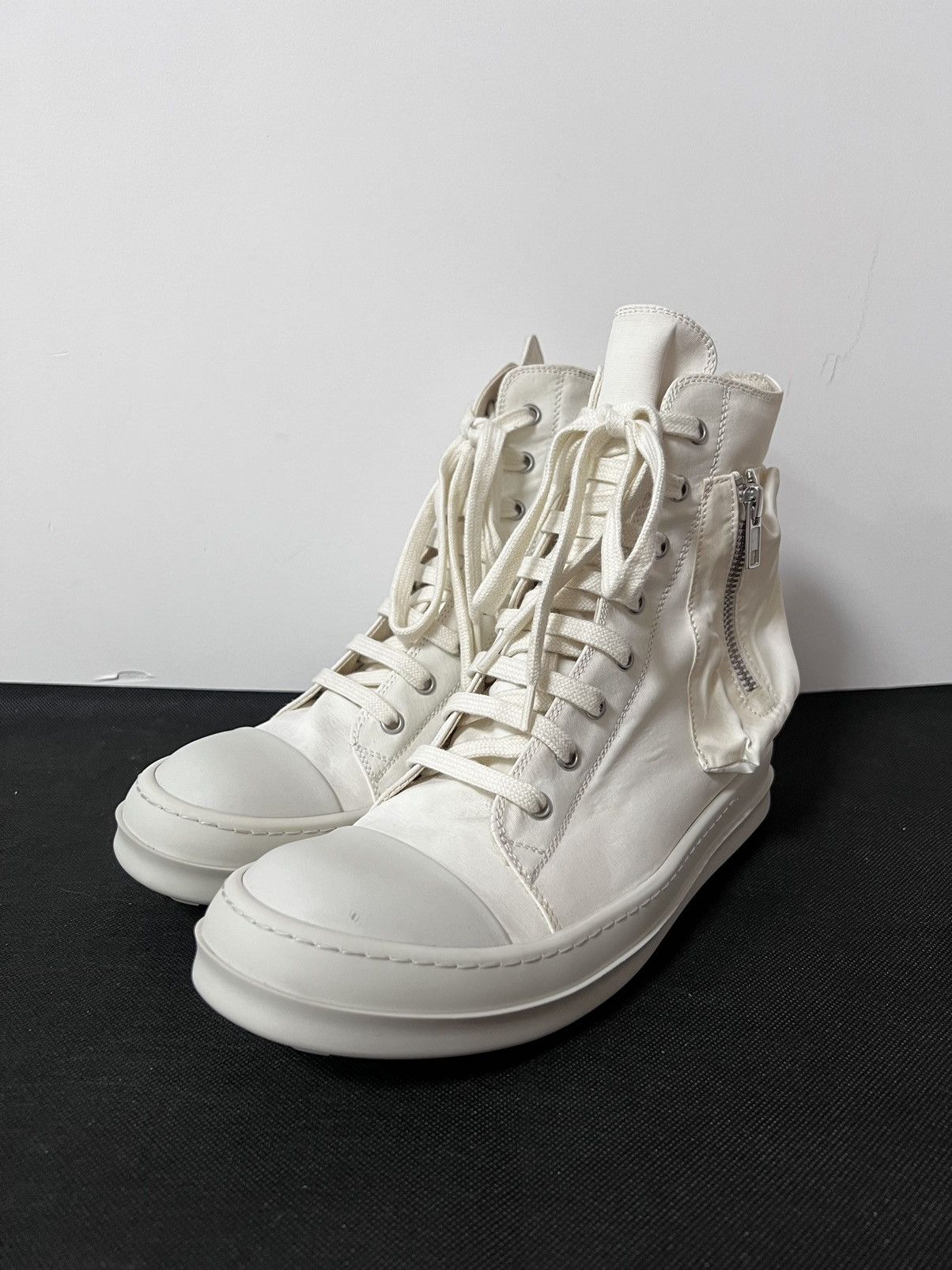 Rick Owens Drkshdw Rick owens drkshdw cargo ramones high top sneakers Size US 8.5 / IT 38.5 - 2 Thumbnail