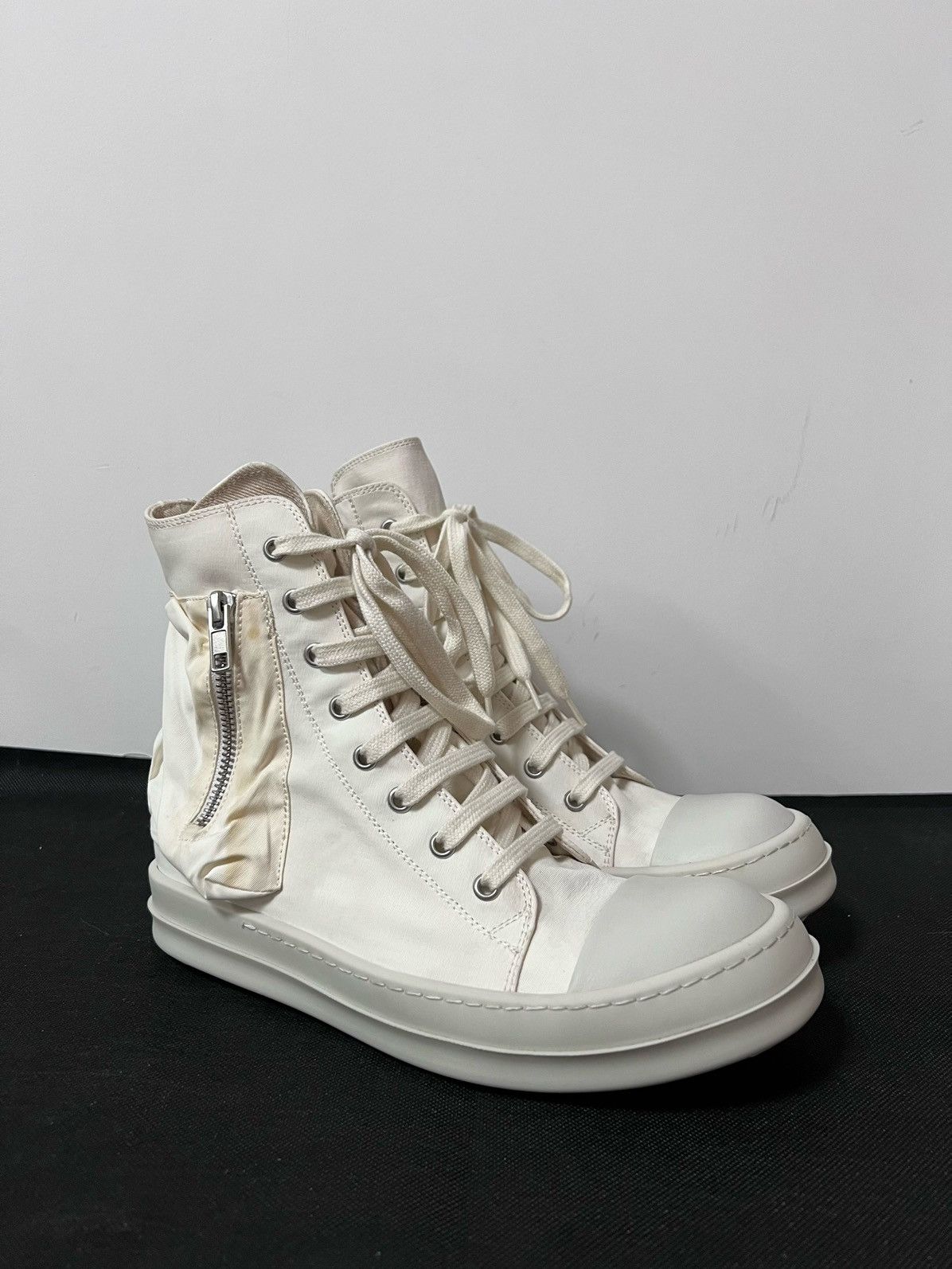 Rick Owens Drkshdw Rick owens drkshdw cargo ramones high top sneakers Size US 8.5 / IT 38.5 - 5 Thumbnail