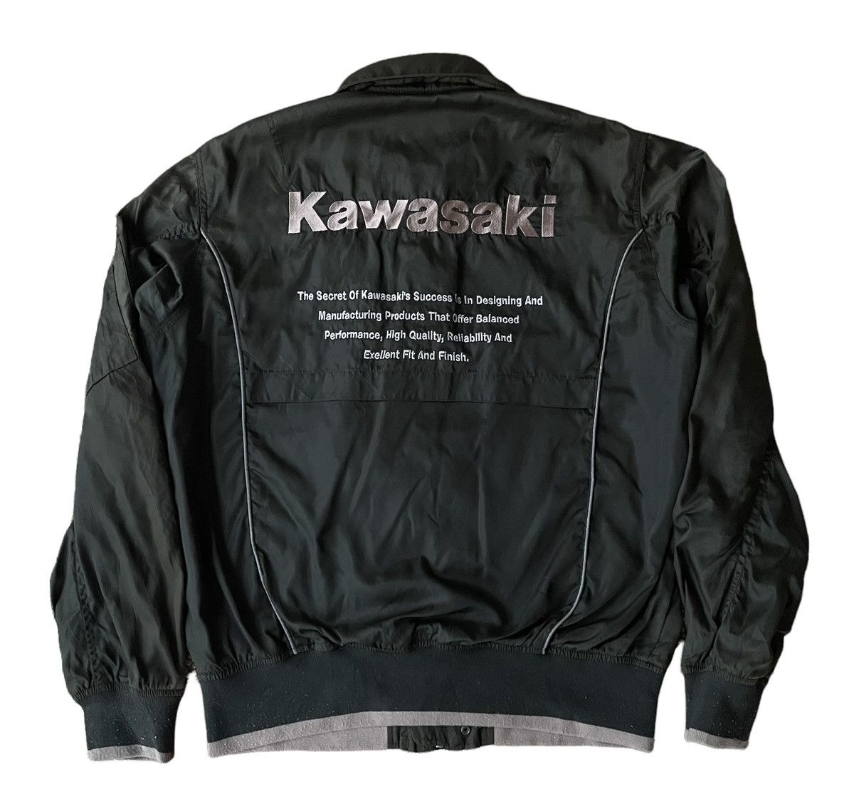 Sports Specialties Kawasaki Sunfaded Flight Bomber Racing Jacket Size US L / EU 52-54 / 3 - 1 Thumbnail