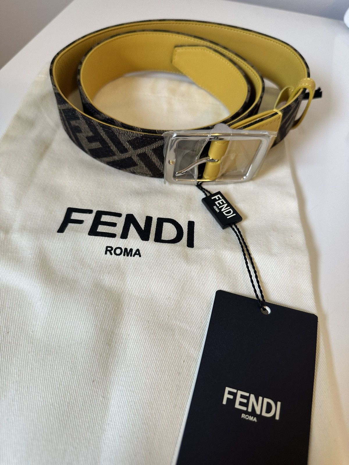 image of Fendi Belt in Brown, Men's (Size 38)