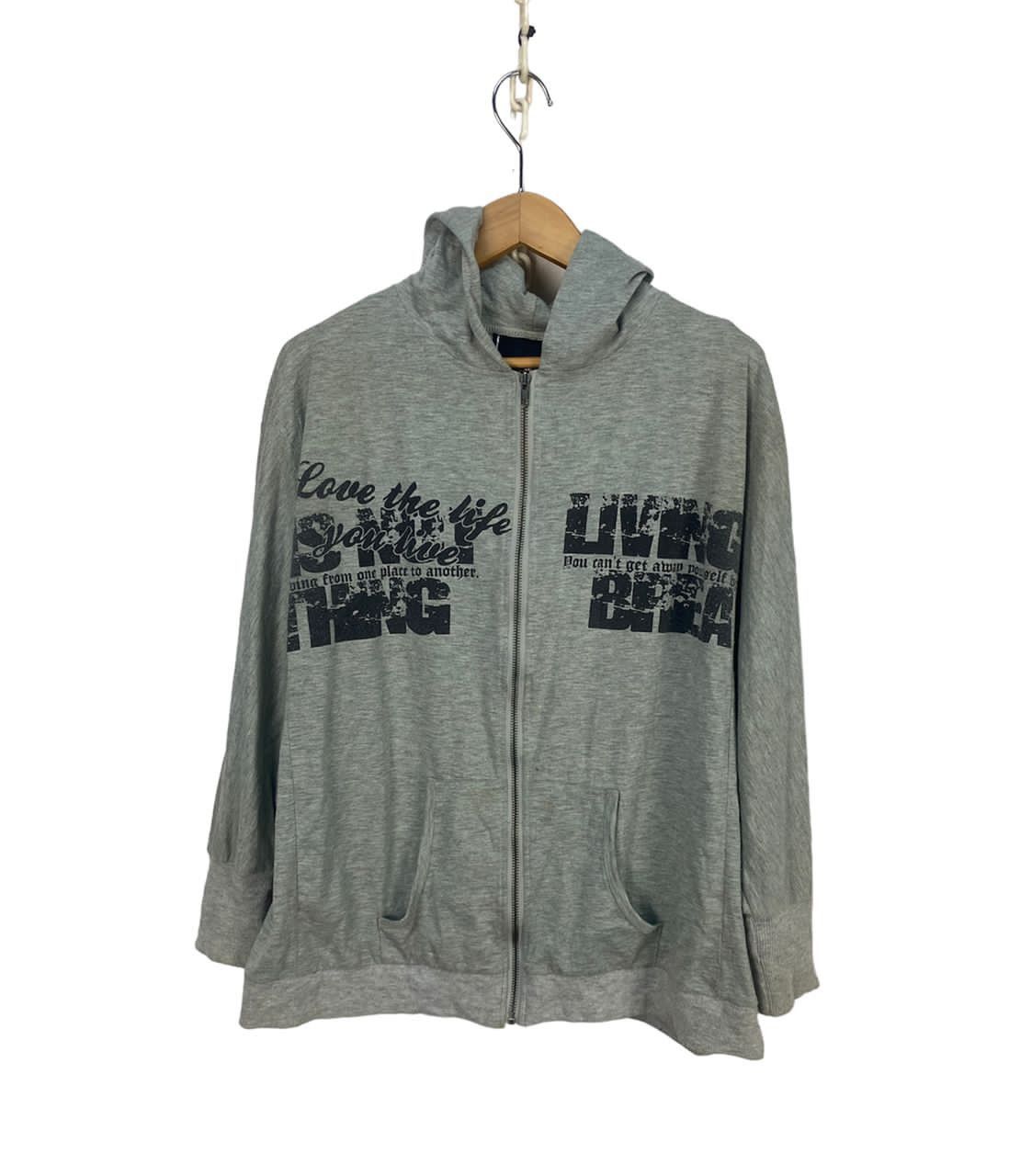 Rick or die beggie printed zipper hoodie
