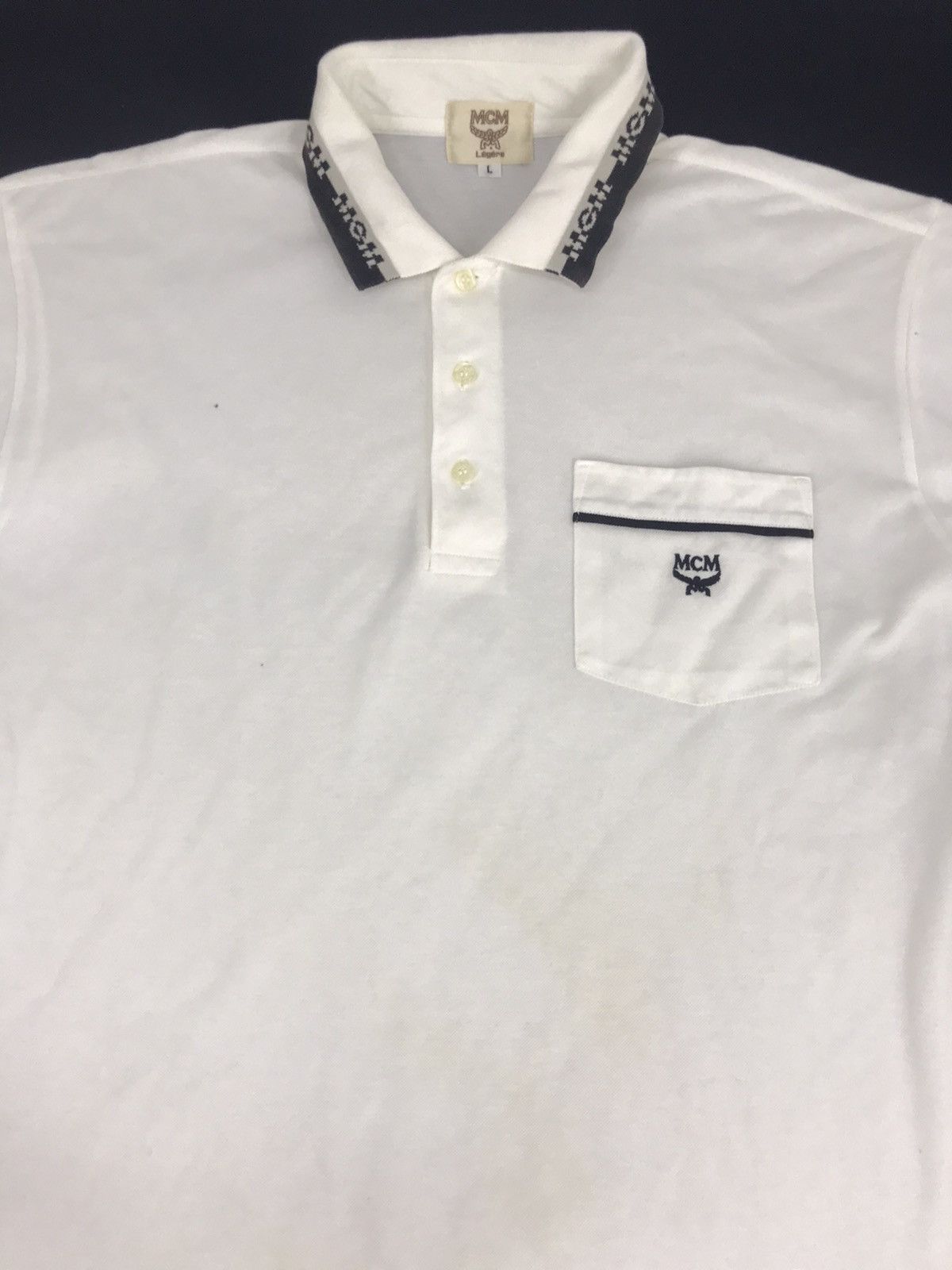 MCM Vintage MCM Legere Polo Tee Plain Classic Fashion Size US L / EU 52-54 / 3 - 3 Thumbnail