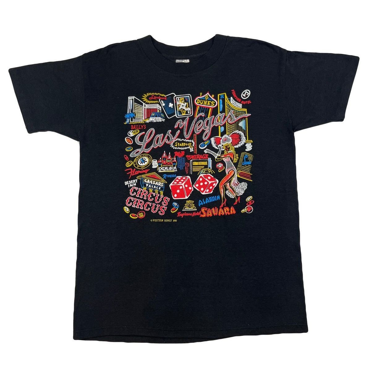 Vintage Vintage Gambling Western T-Shirt Size L 90s Size US L / EU 52-54 / 3 - 1 Thumbnail