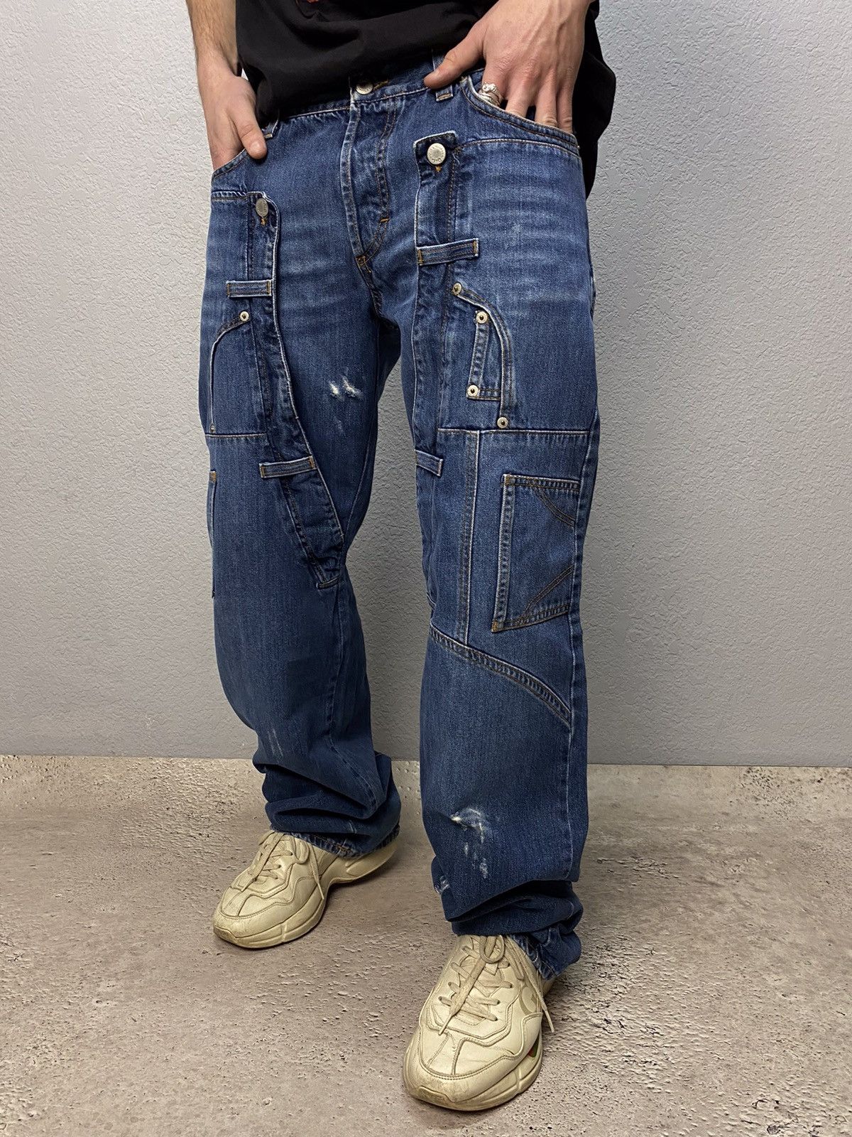 Rare🔥🔥Vintage Dolce & Gabbana cargo jeans distructed pants