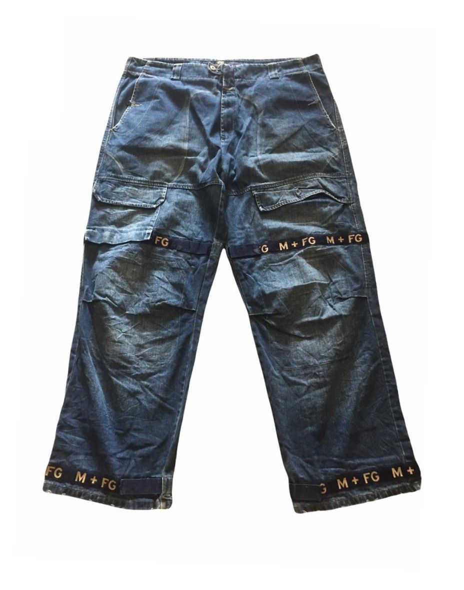 image of Marithe Francois Girbaud 90's Mfg Baggy Bondage Pants in Denim, Men's (Size 44)