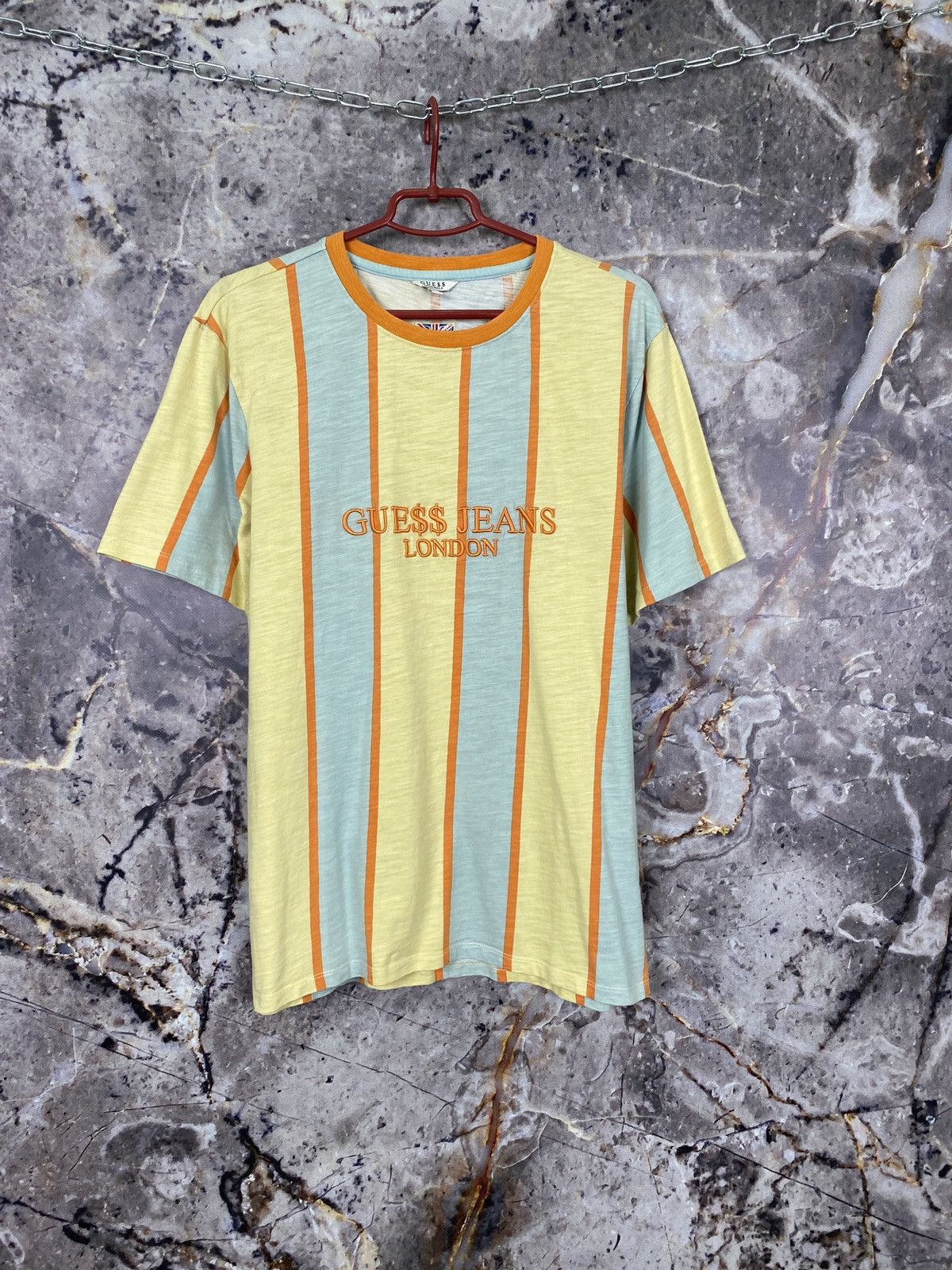 Guess Jeans ASAP Rocky London Striped T Shirt Size M