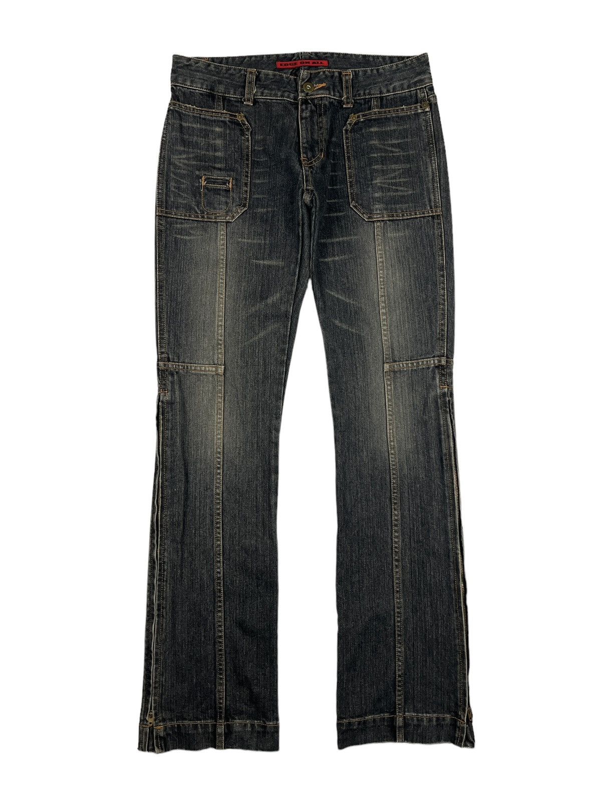 Japanese Brand Edge On All 🇯🇵 Rebuilt Flare Denim Size 30" / US 8 / IT 44 - 2 Thumbnail
