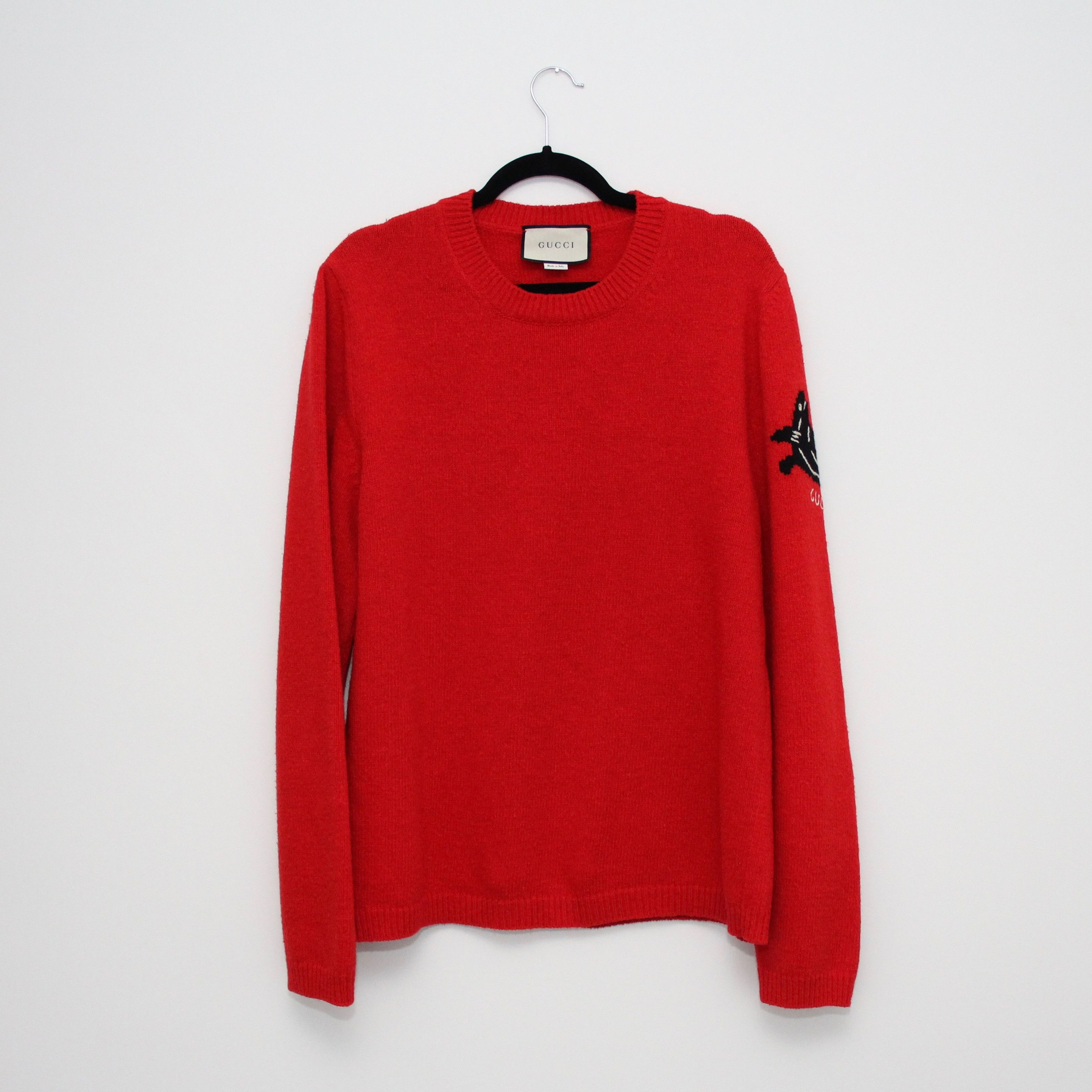 Gucci Gucci Crew neck intarsia shark jumper Size US XL / EU 56 / 4 - 1 Thumbnail