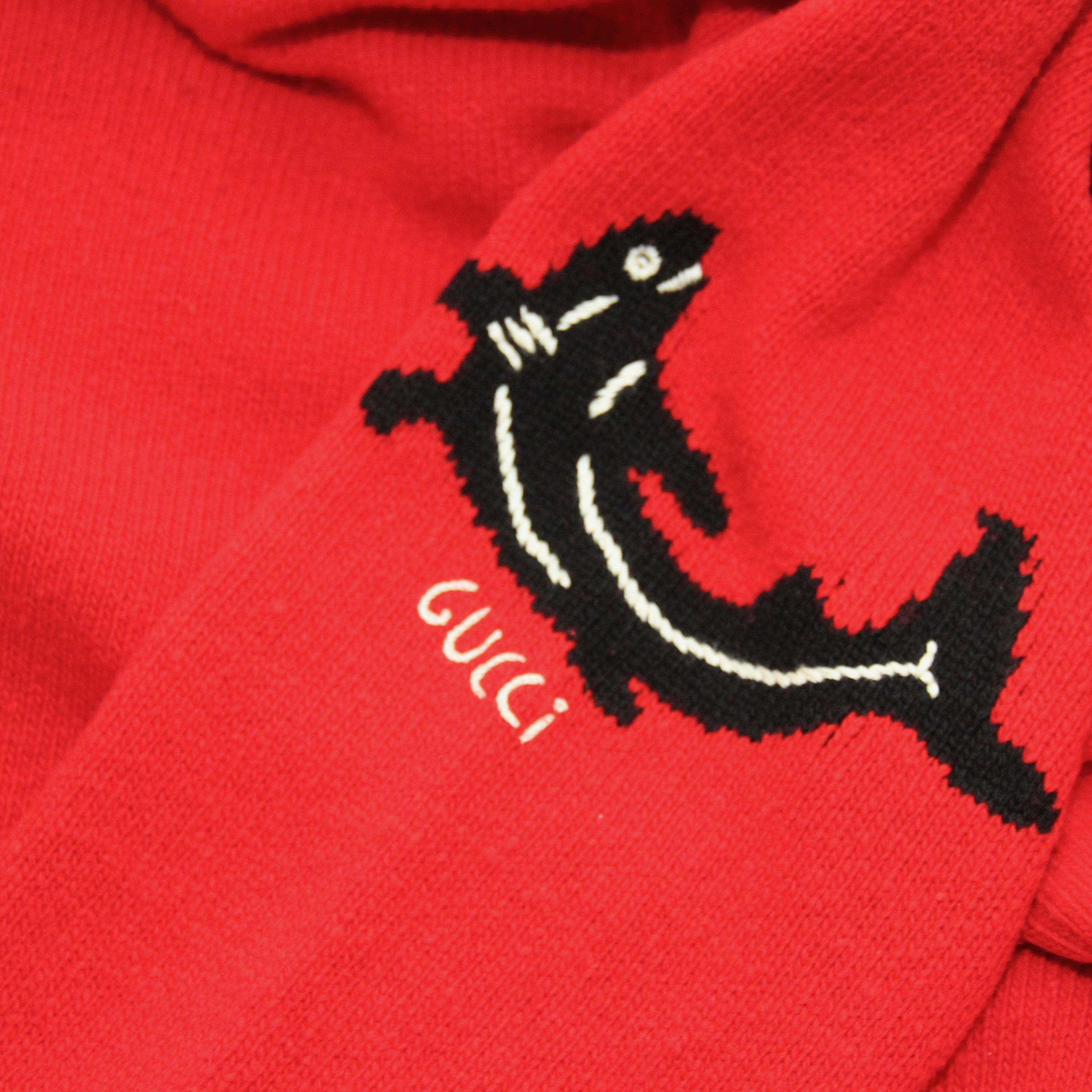Gucci Gucci Crew neck intarsia shark jumper Size US XL / EU 56 / 4 - 3 Thumbnail