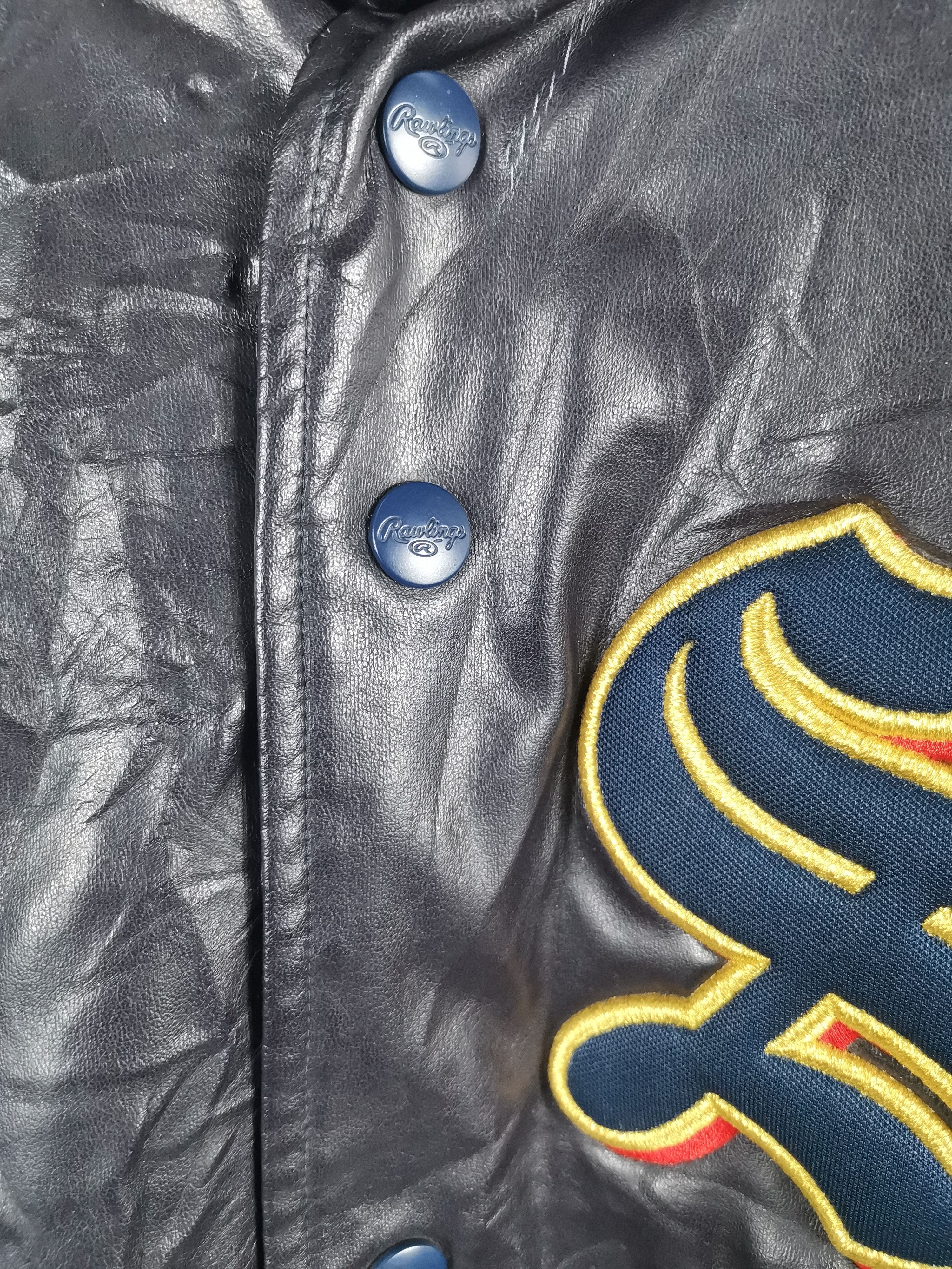 Vintage Vintage Baseball Rawlings PU Leather Varsity Jacket Size US XL / EU 56 / 4 - 3 Thumbnail