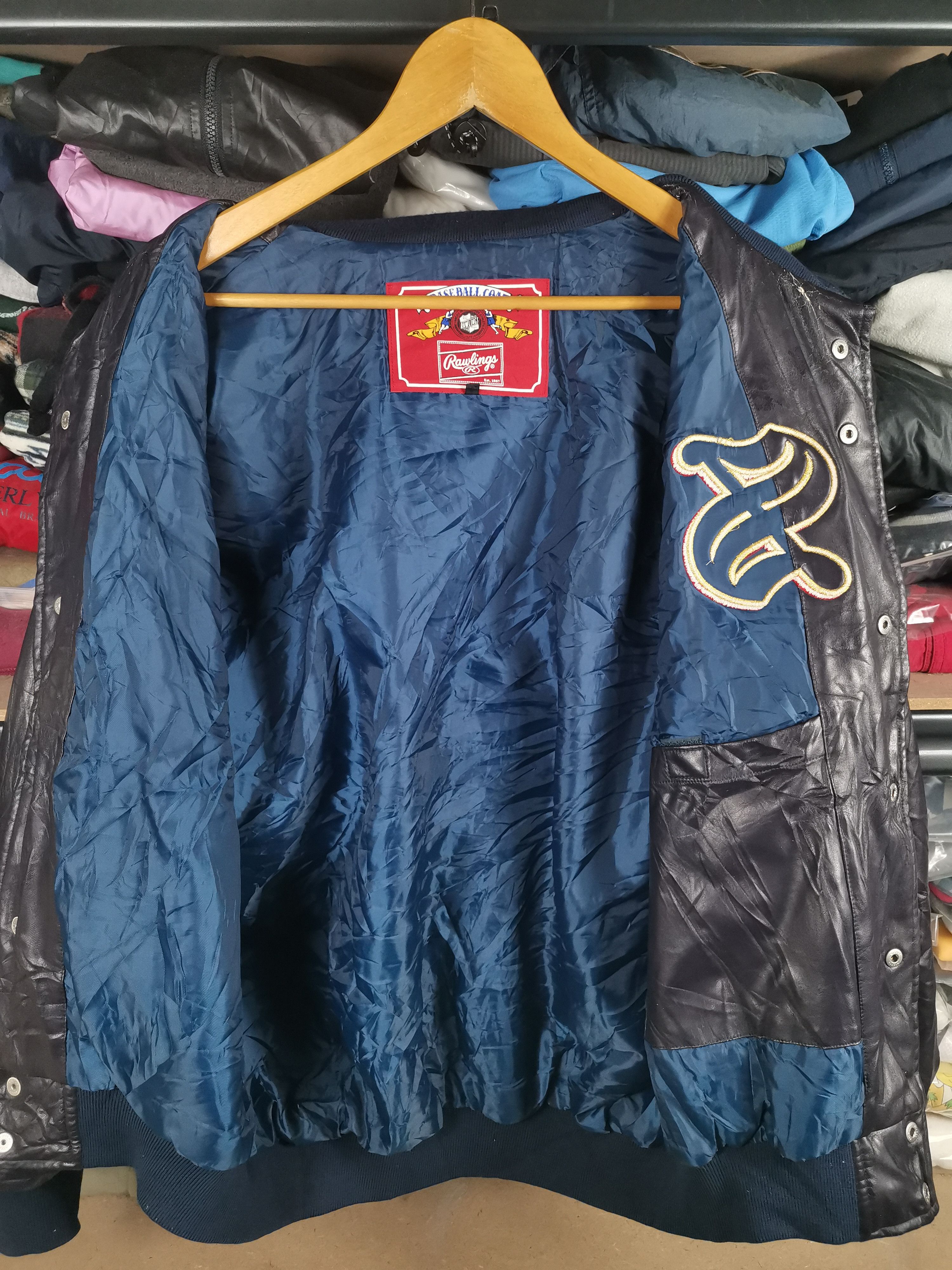 Vintage Vintage Baseball Rawlings PU Leather Varsity Jacket Size US XL / EU 56 / 4 - 5 Thumbnail
