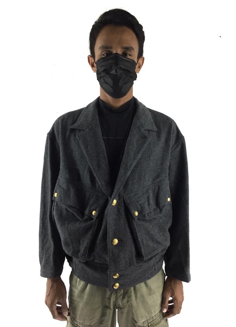 Yohji Yamamoto Iconic!!! 80s Yohji yamamoto Wool jacket Size US L / EU 52-54 / 3 - 2 Thumbnail