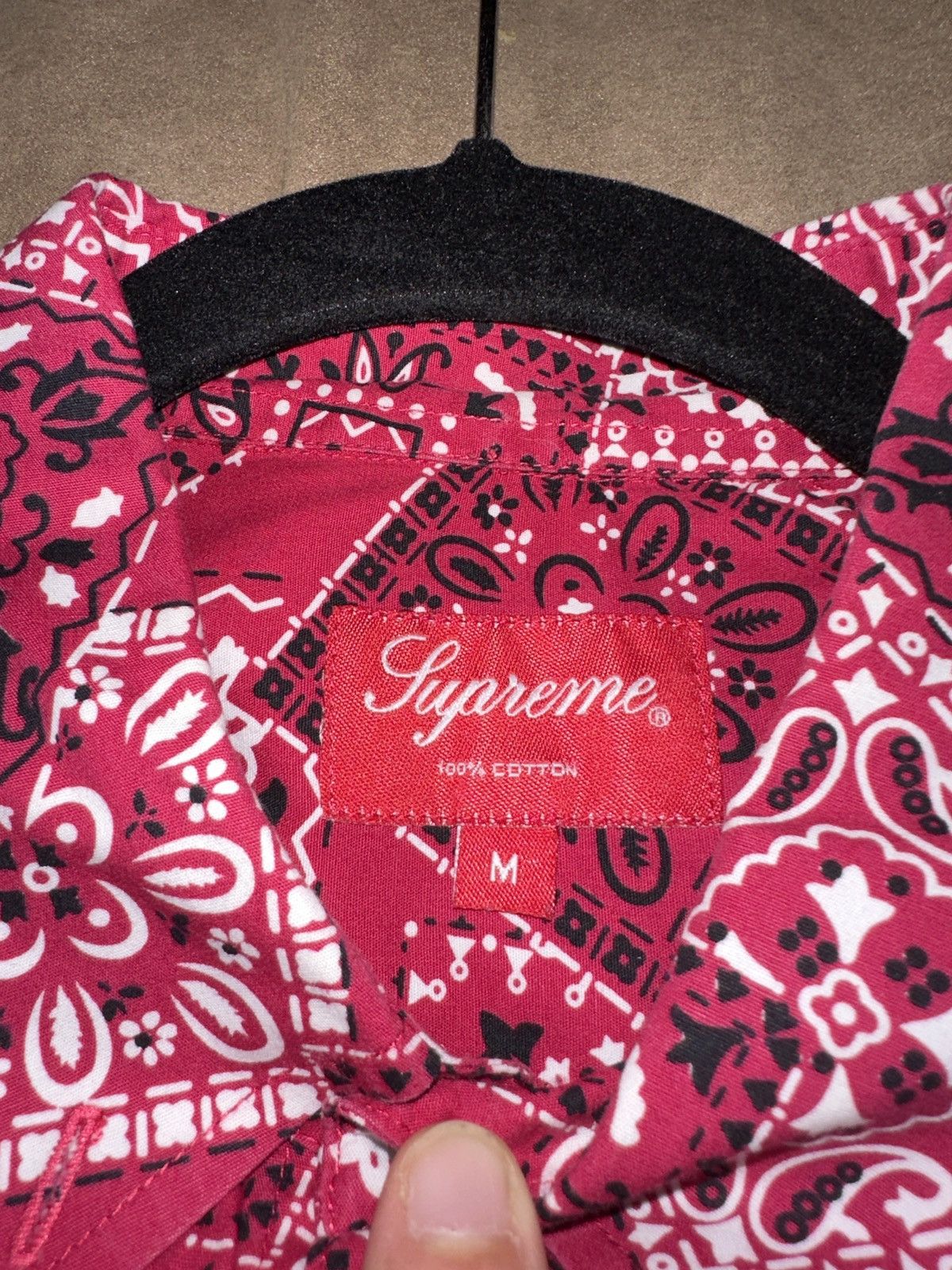 Supreme Supreme Red Paisley button up short sleeve Size US M / EU 48-50 / 2 - 4 Thumbnail