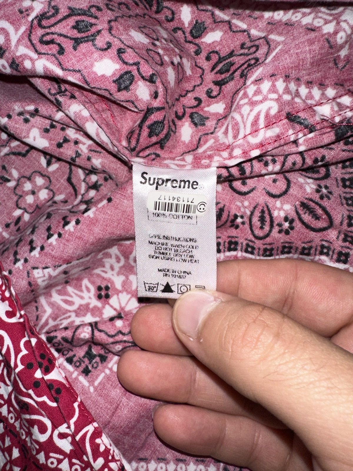 Supreme Supreme Red Paisley button up short sleeve Size US M / EU 48-50 / 2 - 5 Thumbnail
