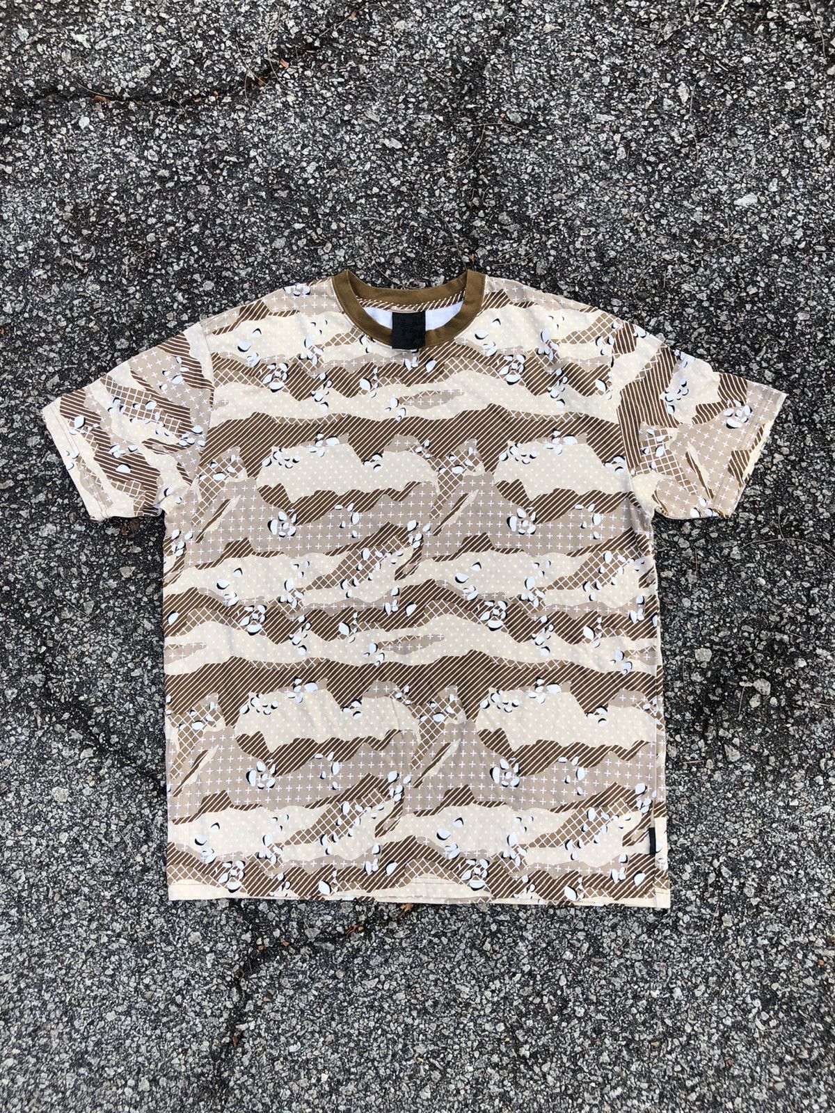 image of Military x Swagger Vintage Swaggerjapanese Street Camo Printed Tshirt in Camo Brown, Men's (Size XL