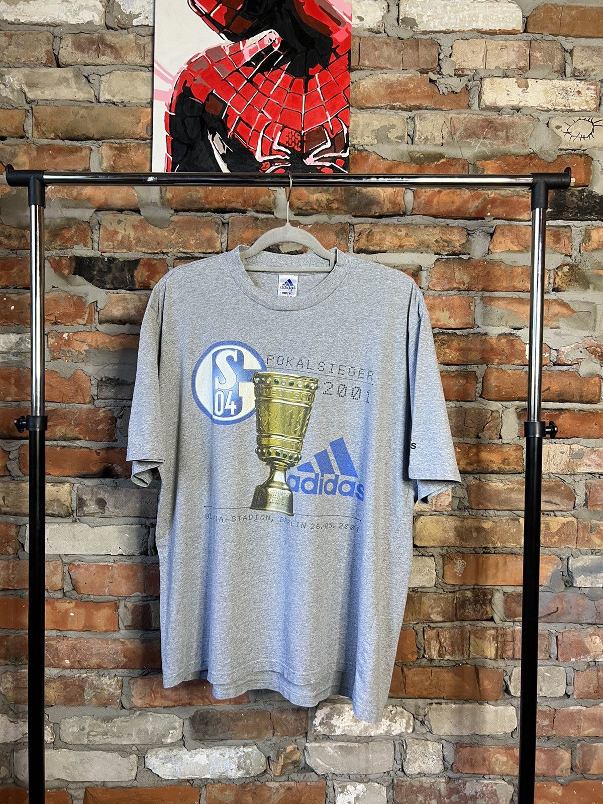 Adidas × Vintage Vintage Adidas Schalke 04 German Cup Winner 2001 T Shirt Size US L / EU 52-54 / 3 - 1 Thumbnail