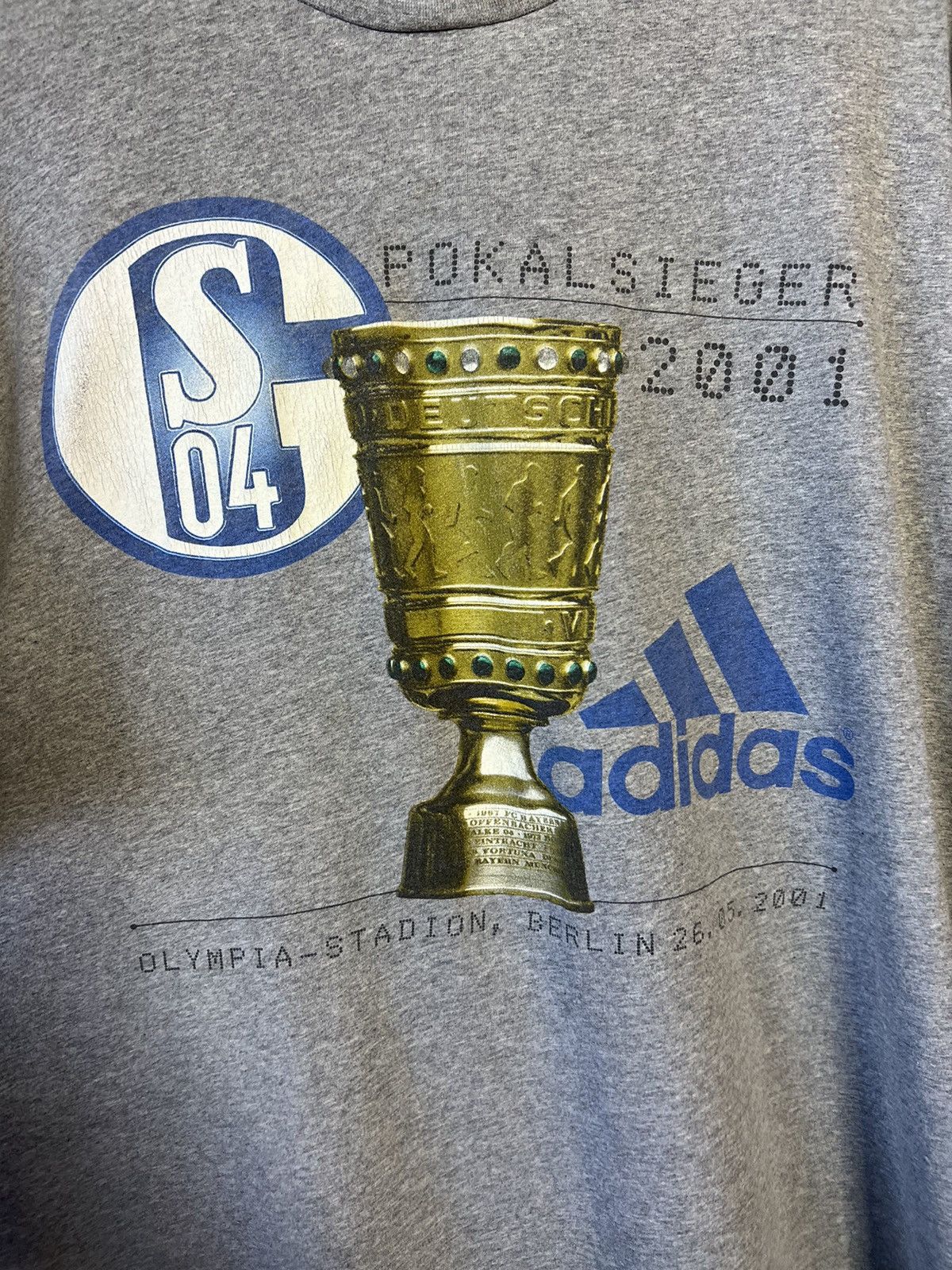 Adidas × Vintage Vintage Adidas Schalke 04 German Cup Winner 2001 T Shirt Size US L / EU 52-54 / 3 - 3 Thumbnail