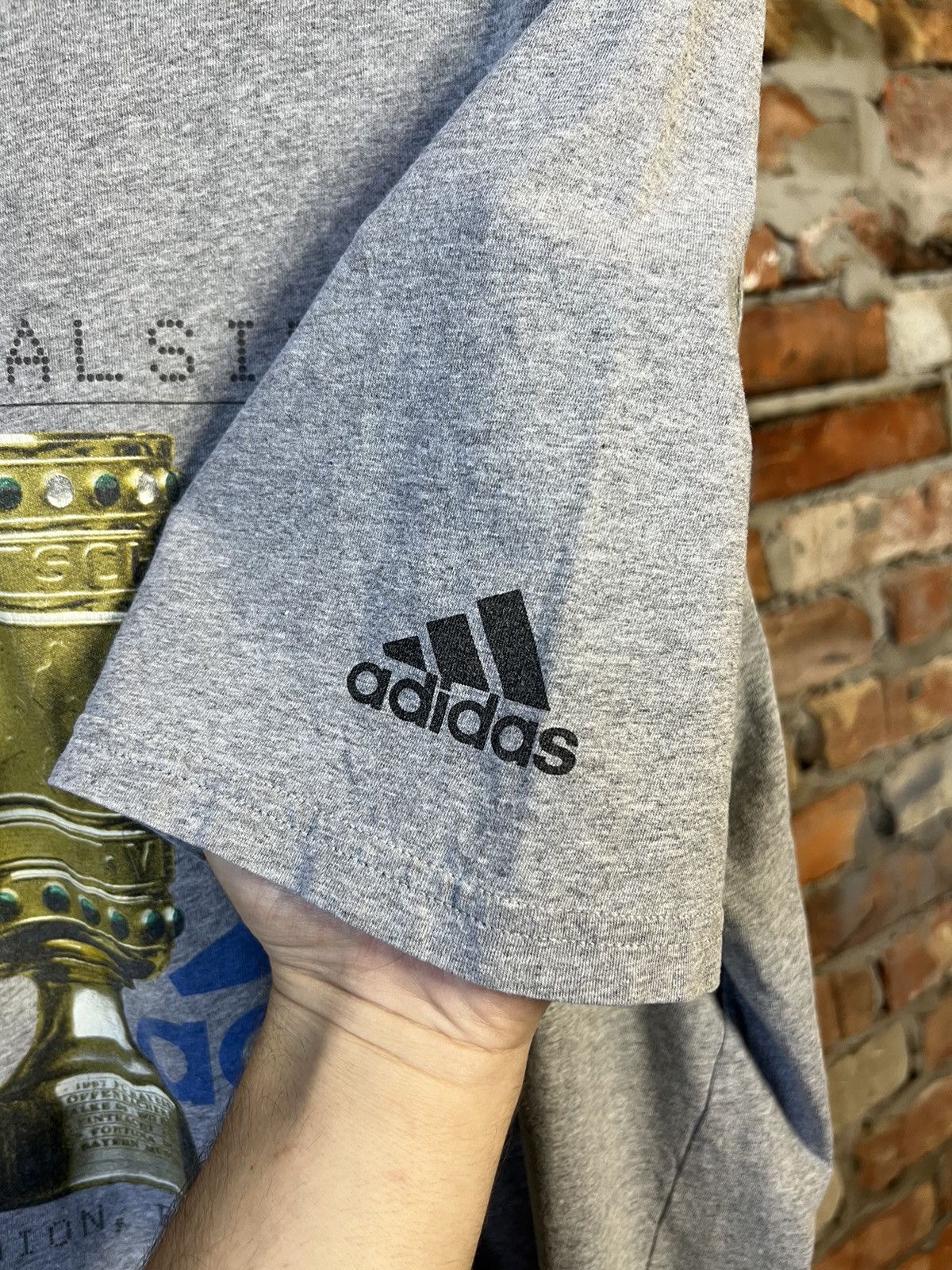 Adidas × Vintage Vintage Adidas Schalke 04 German Cup Winner 2001 T Shirt Size US L / EU 52-54 / 3 - 4 Thumbnail