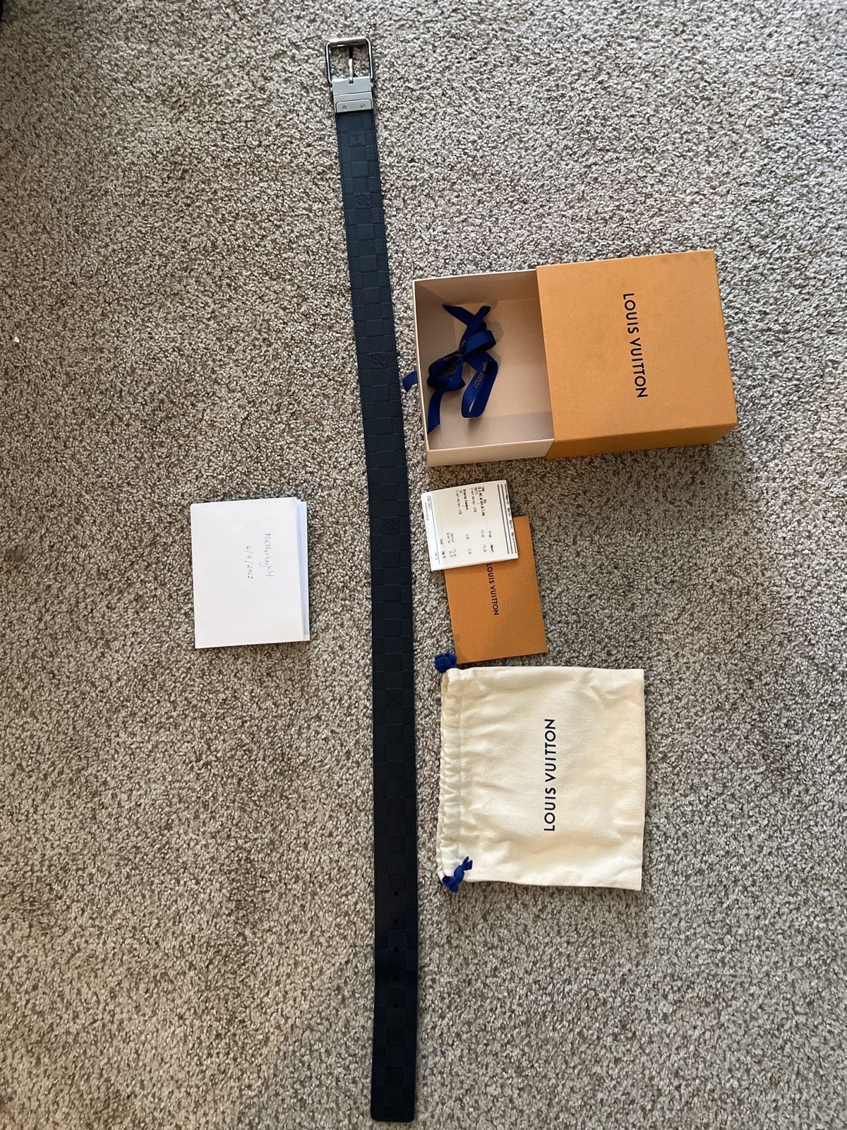 Louis Vuitton Damier Passport Belt Size 90