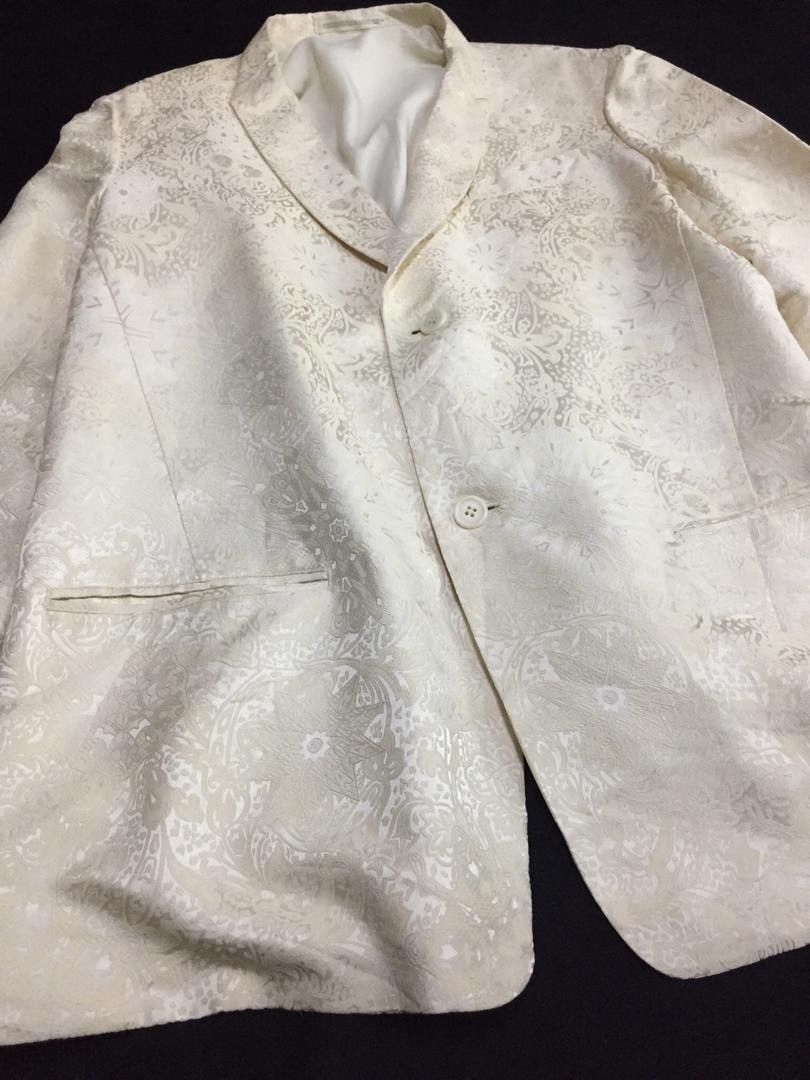 Yohji Yamamoto RARE!!Yohji Yamamoto Silk Abstract jacket Size US L / EU 52-54 / 3 - 18 Thumbnail