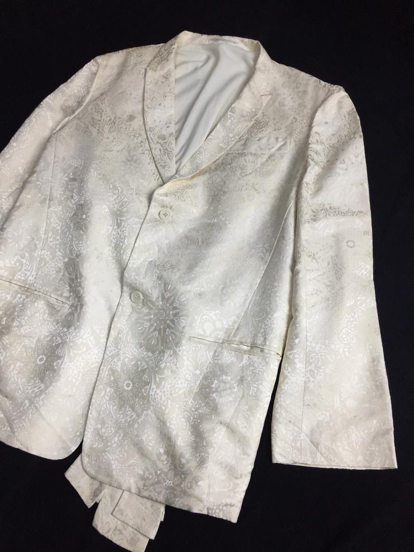 Yohji Yamamoto RARE!!Yohji Yamamoto Silk Abstract jacket Size US L / EU 52-54 / 3 - 4 Thumbnail