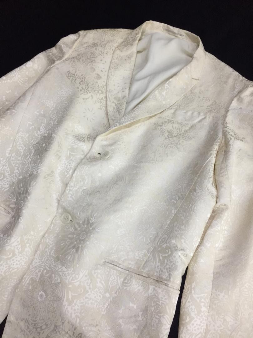 Yohji Yamamoto RARE!!Yohji Yamamoto Silk Abstract jacket Size US L / EU 52-54 / 3 - 19 Thumbnail