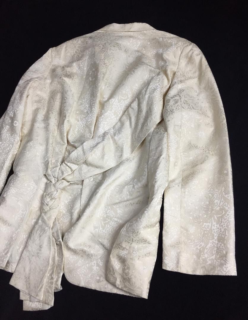 Yohji Yamamoto RARE!!Yohji Yamamoto Silk Abstract jacket Size US L / EU 52-54 / 3 - 5 Thumbnail