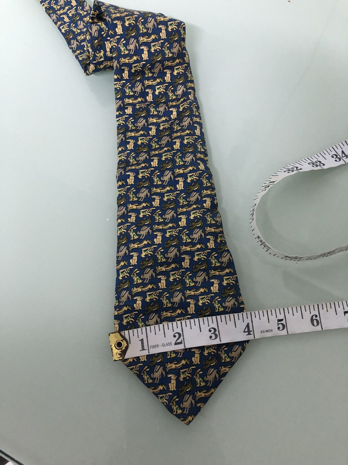 Salvatore Ferragamo Vintage Salvatore Ferragamo Full Printed Rabbit Silk Ties Size ONE SIZE - 11 Thumbnail