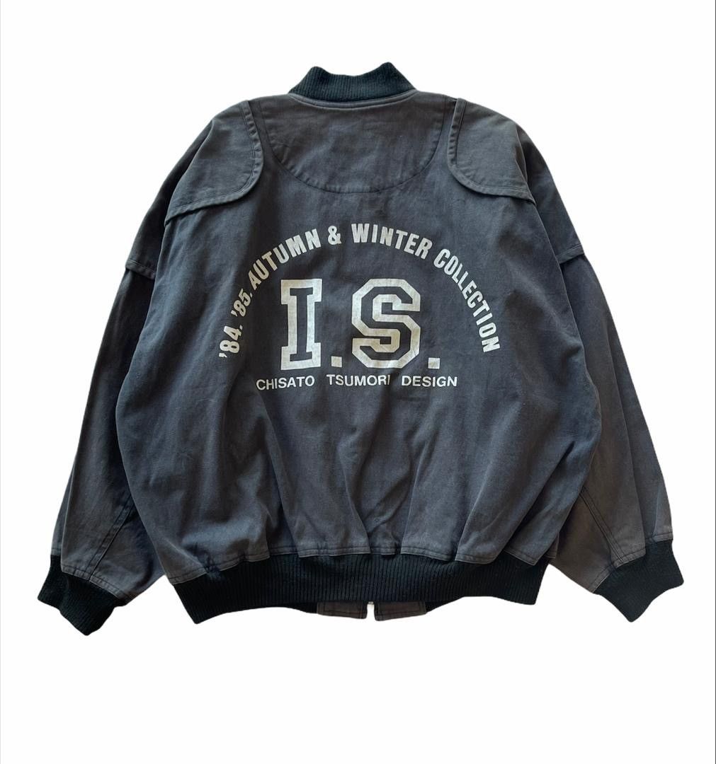 image of Aw84/85 Issey Miyake Bomber Jacket in Faded Black, Men's (Size Medium)
