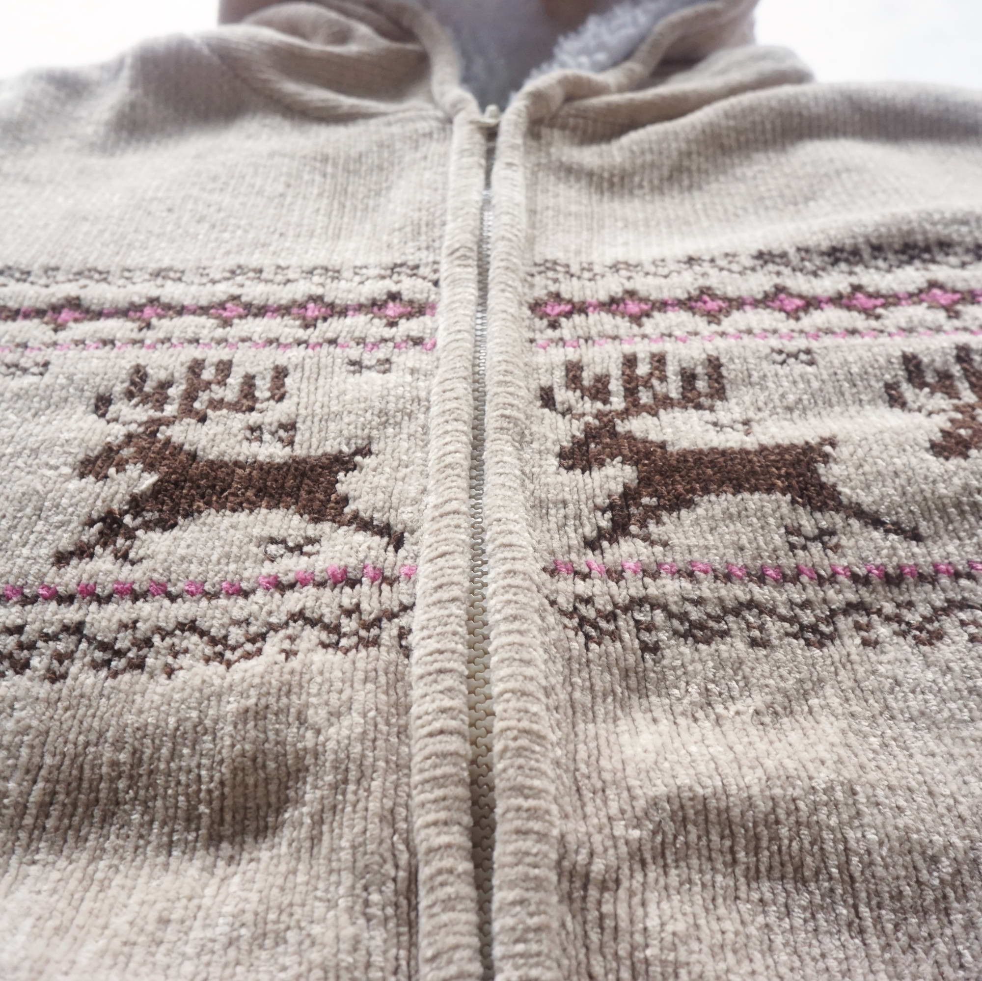 Japanese Brand WALLABY Sherpa Lined Zip Up Hooded Knit Sweater Size US M / EU 48-50 / 2 - 4 Thumbnail