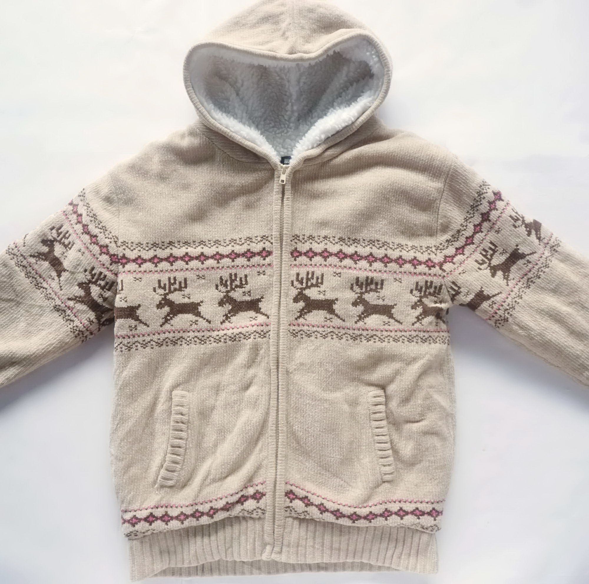 Japanese Brand WALLABY Sherpa Lined Zip Up Hooded Knit Sweater Size US M / EU 48-50 / 2 - 2 Thumbnail
