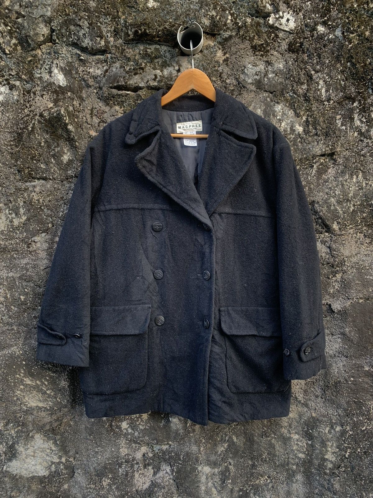 image of Archival Clothing x Tomorrowland Vintage Macphee Tomorrowland Mohair Wool Jacket in Black (Size Lar